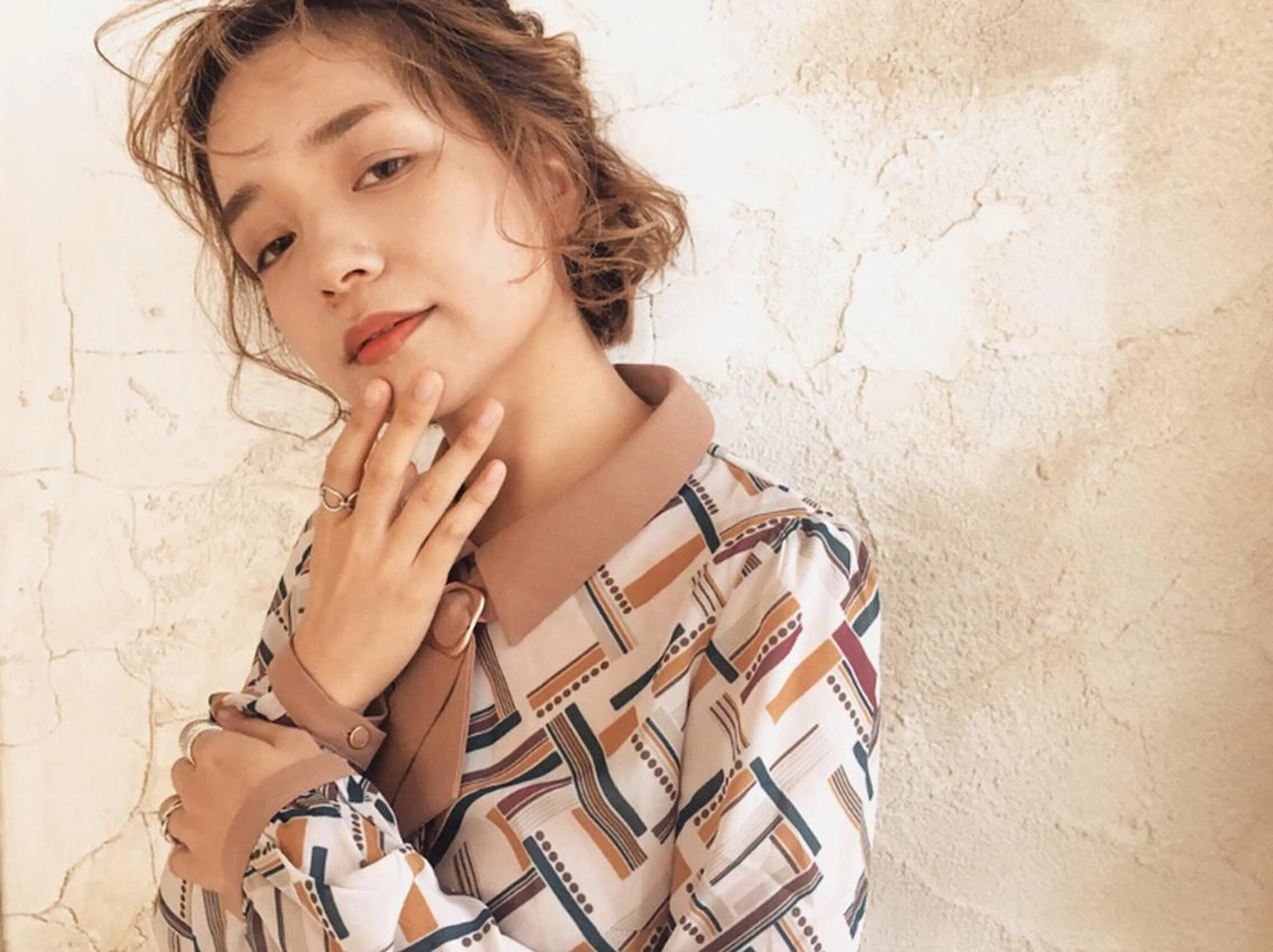 ショート カラー パーマ ヘアアレンジ iizuka akiのヘアスタイル