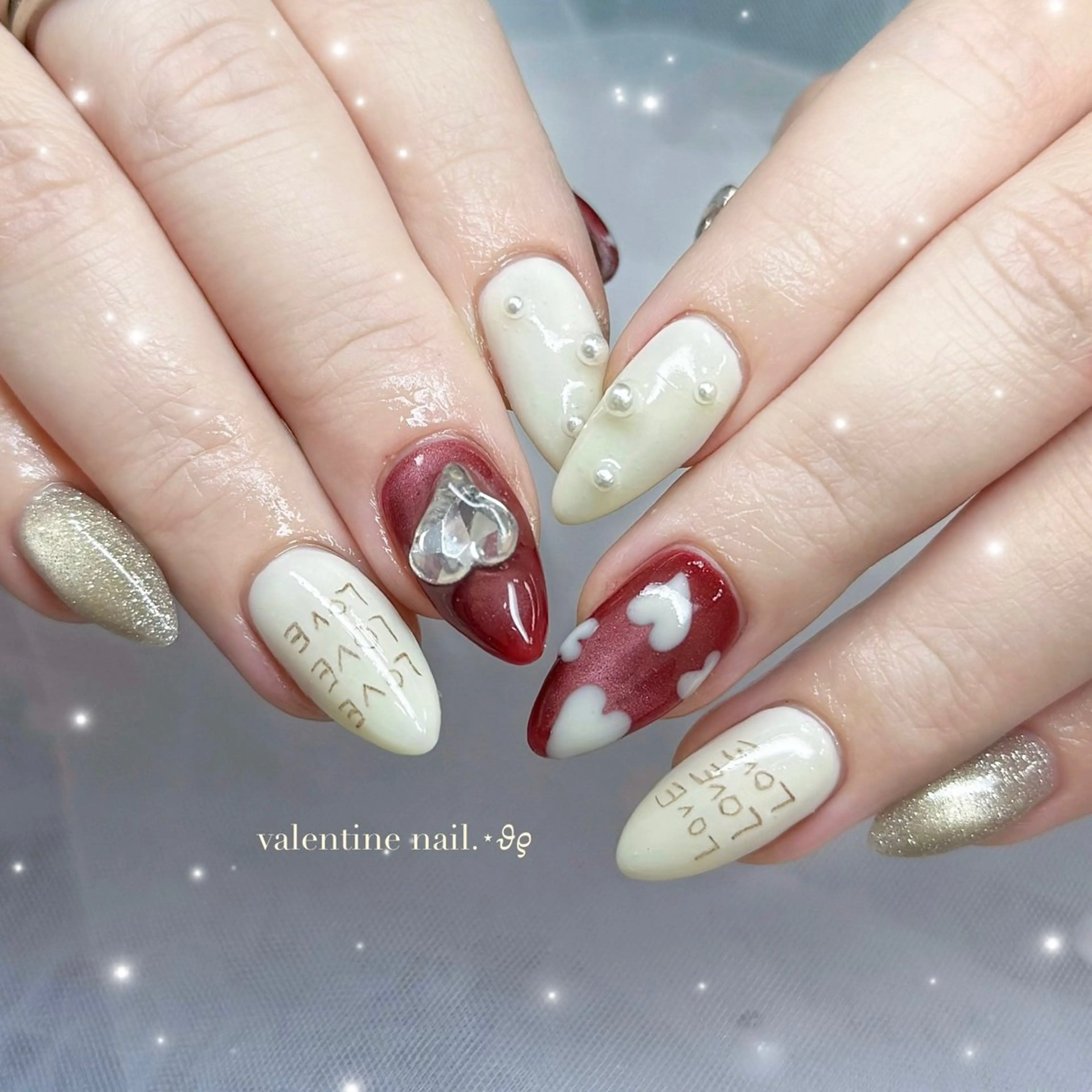 ネイル アートネイル 韓国ネイル マグネットネイル ワンホンネイル ハンドネイル Purasia高橋✧ マグ/ワンホン/地雷のネイルデザイン