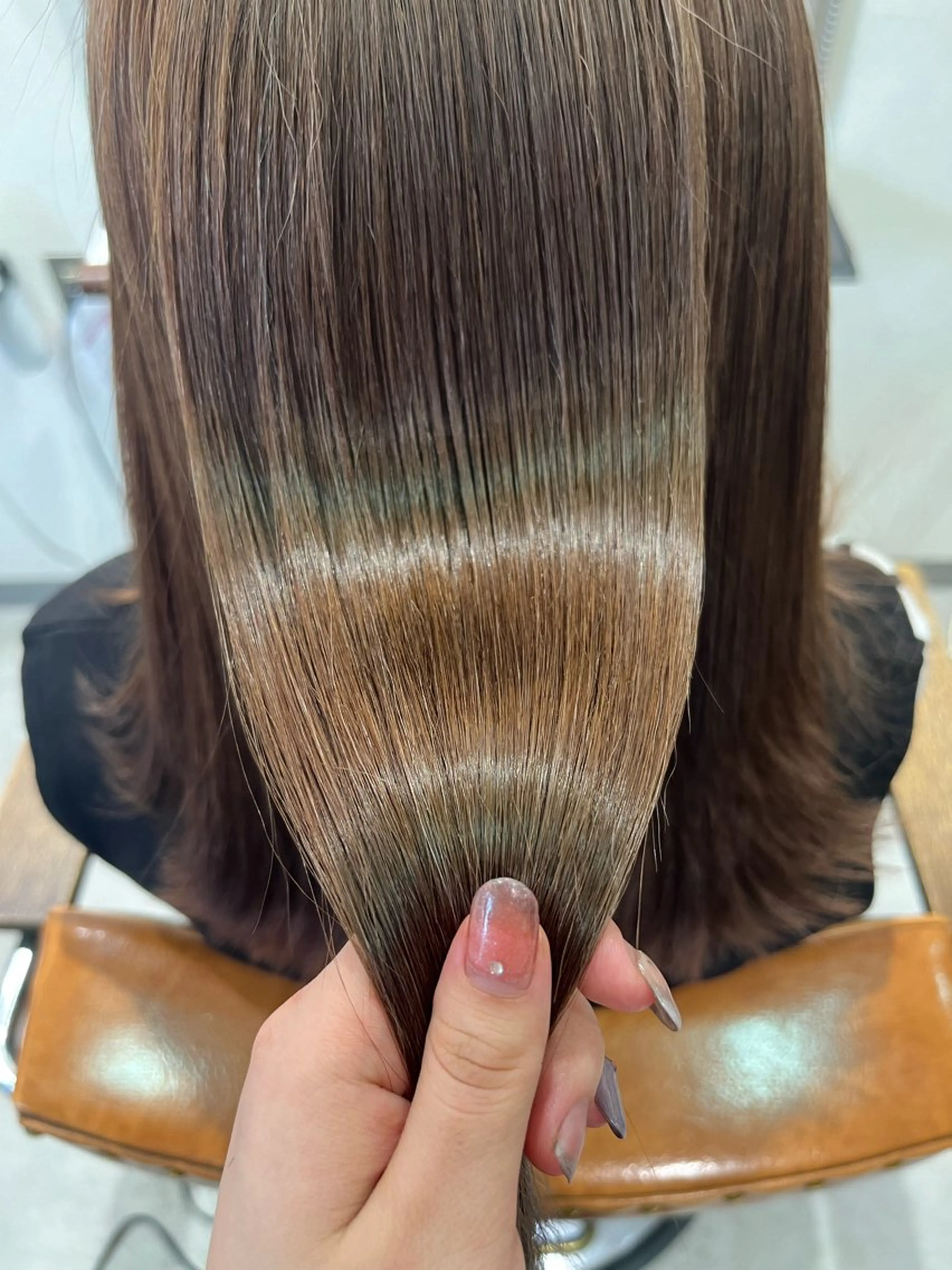 カラー ハイライトカラー 髪質改善 縮毛矯正 髪質改善アンジュール かのんのヘアスタイル