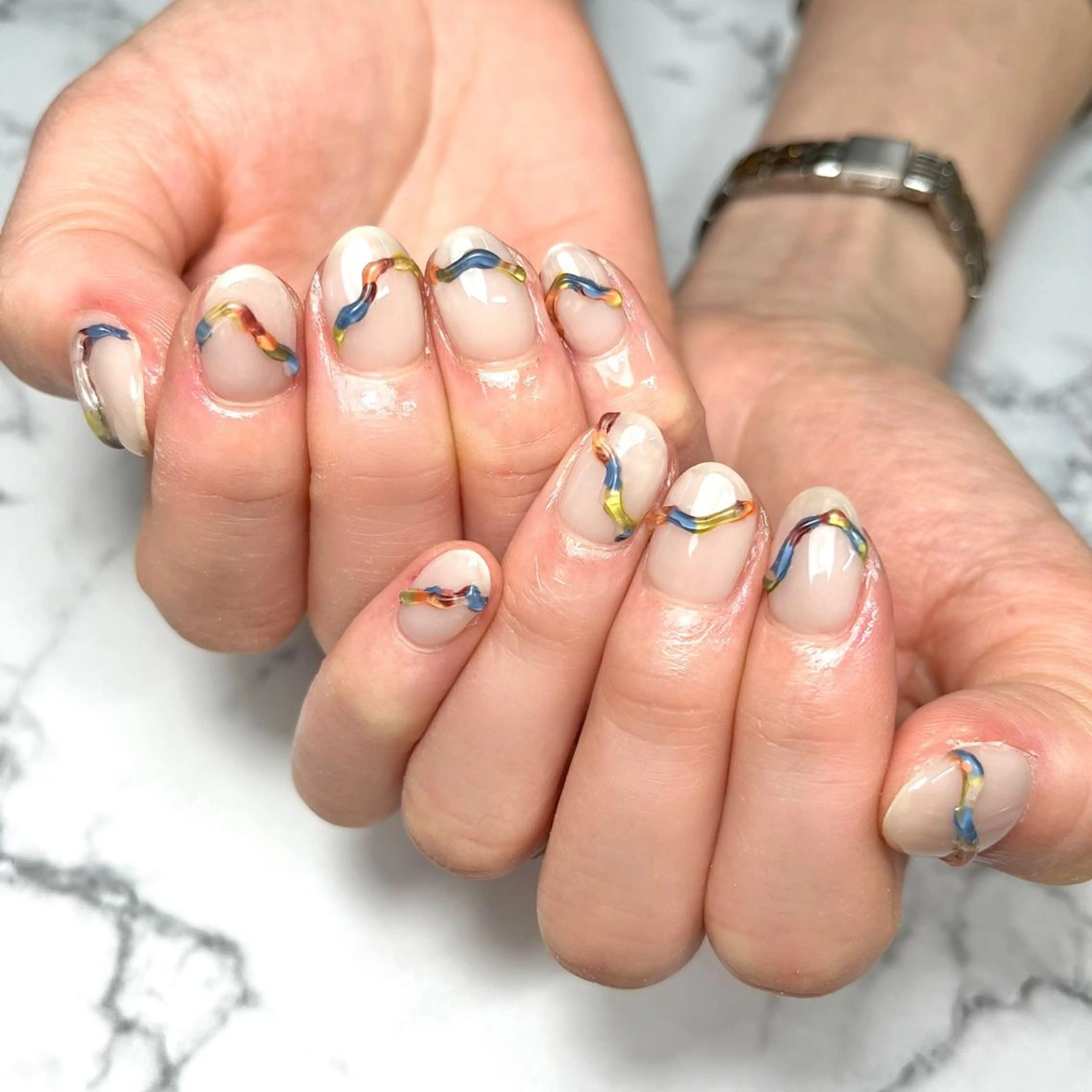 ネイル アートネイル 韓国ネイル ニュアンスネイル ワンカラーネイル ぷっくりネイル ハンドネイル NAIL NOWのネイルデザイン