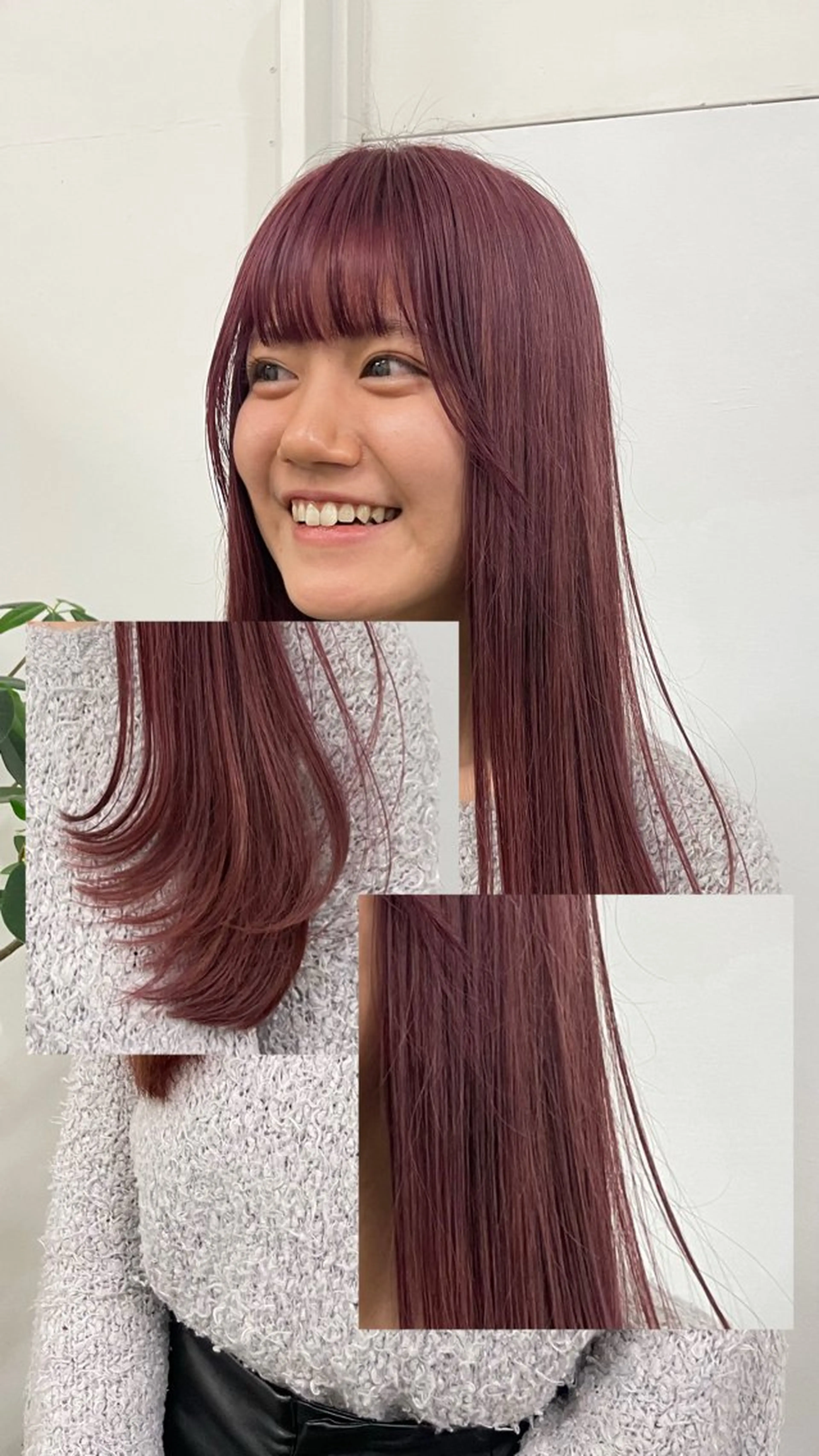 ロング レイヤーカット ローレイヤー カット ヘアカラー ナギ『kii』 福岡美容室🇰🇷のヘアスタイル