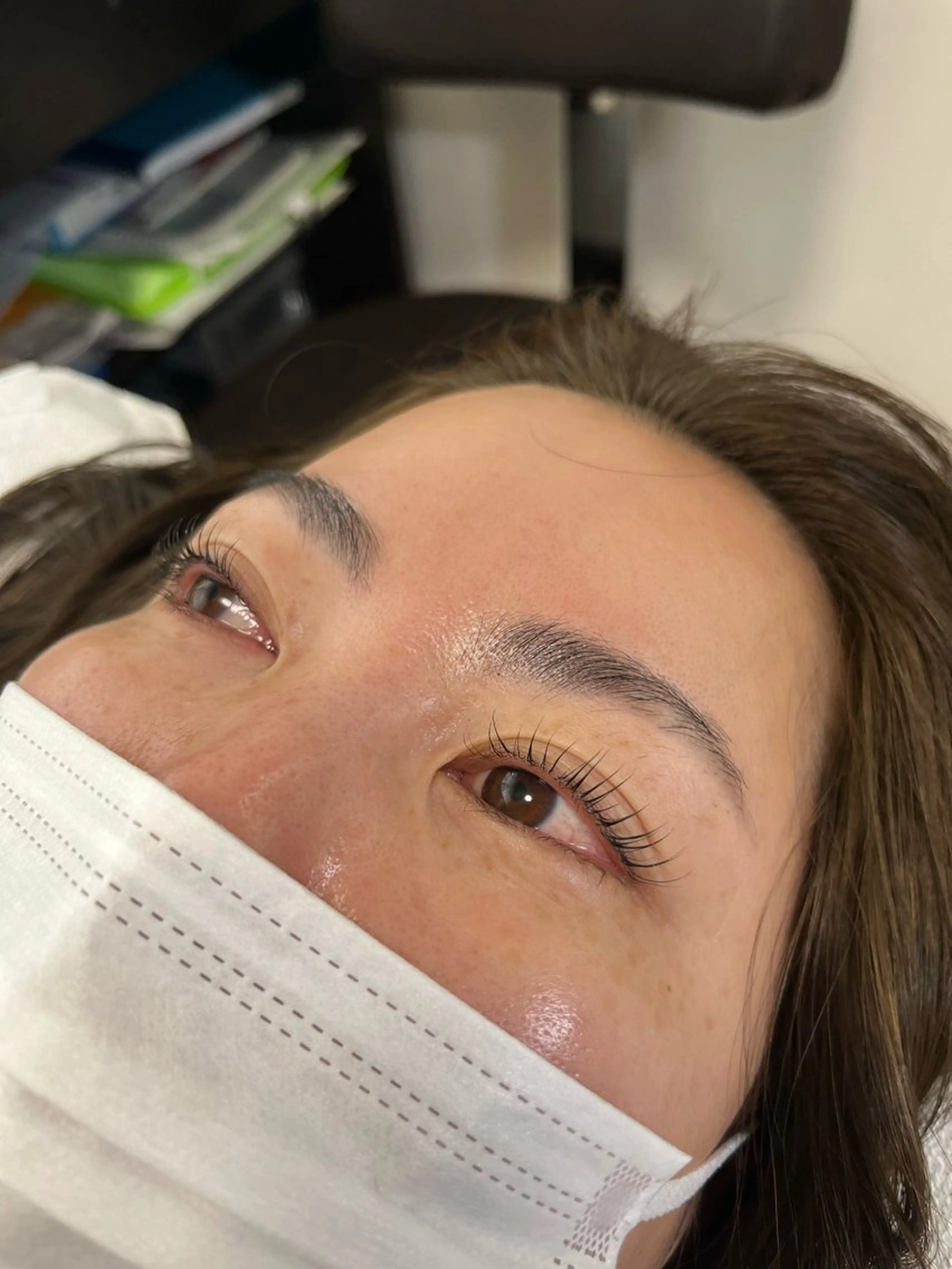 「再来」大好評！【韓ドルまつ毛パーマ（束感)+コーティング＋アイパック付き¥3090の写真