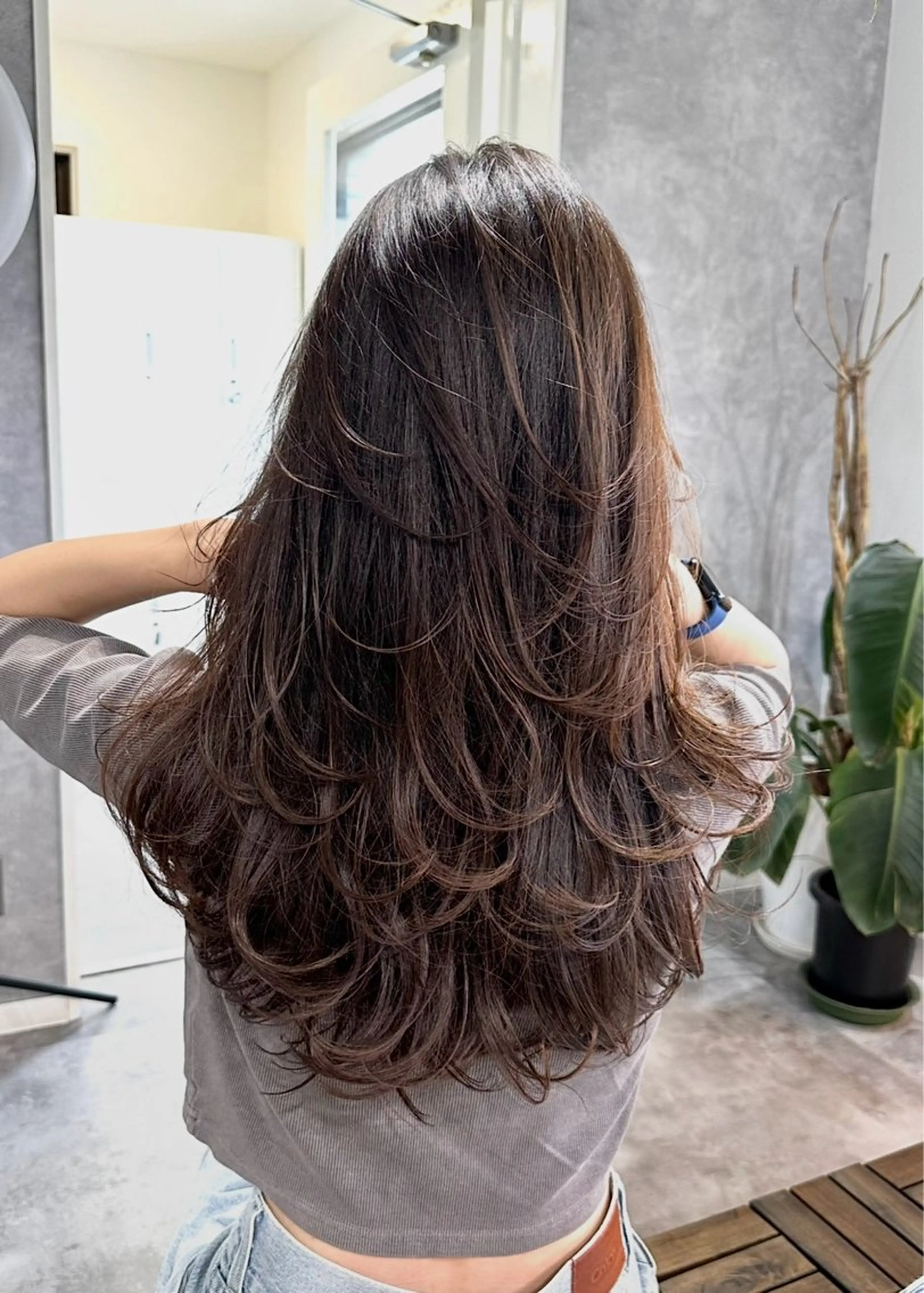ロング カット ヘアカラー トリートメント 大人上品特化 レイヤー🇺🇸山村のヘアスタイル