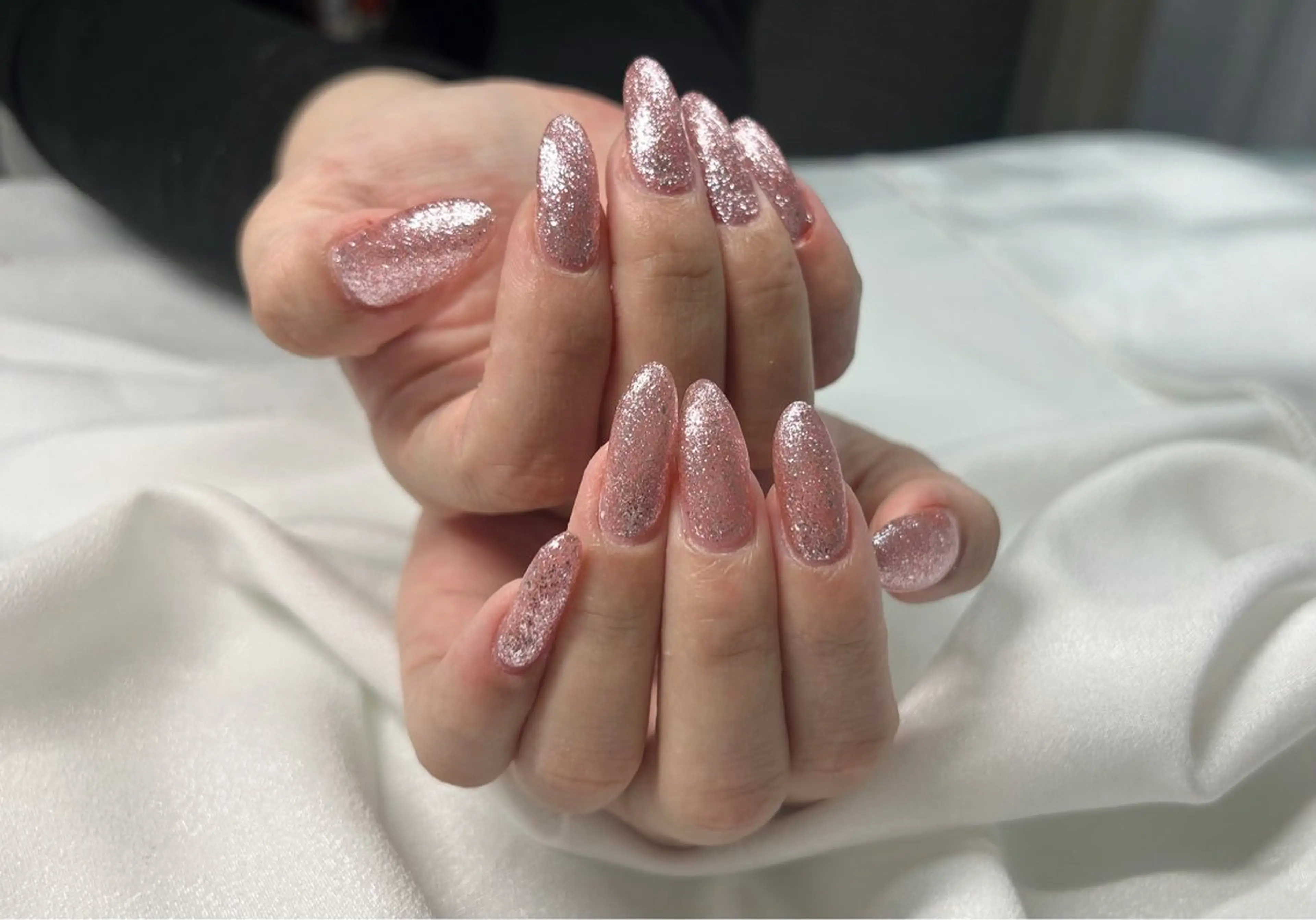 ネイル キラキラネイル ワンカラーネイル ハンドネイル Muguet nail所属・Hina nail 木場のネイルデザイン