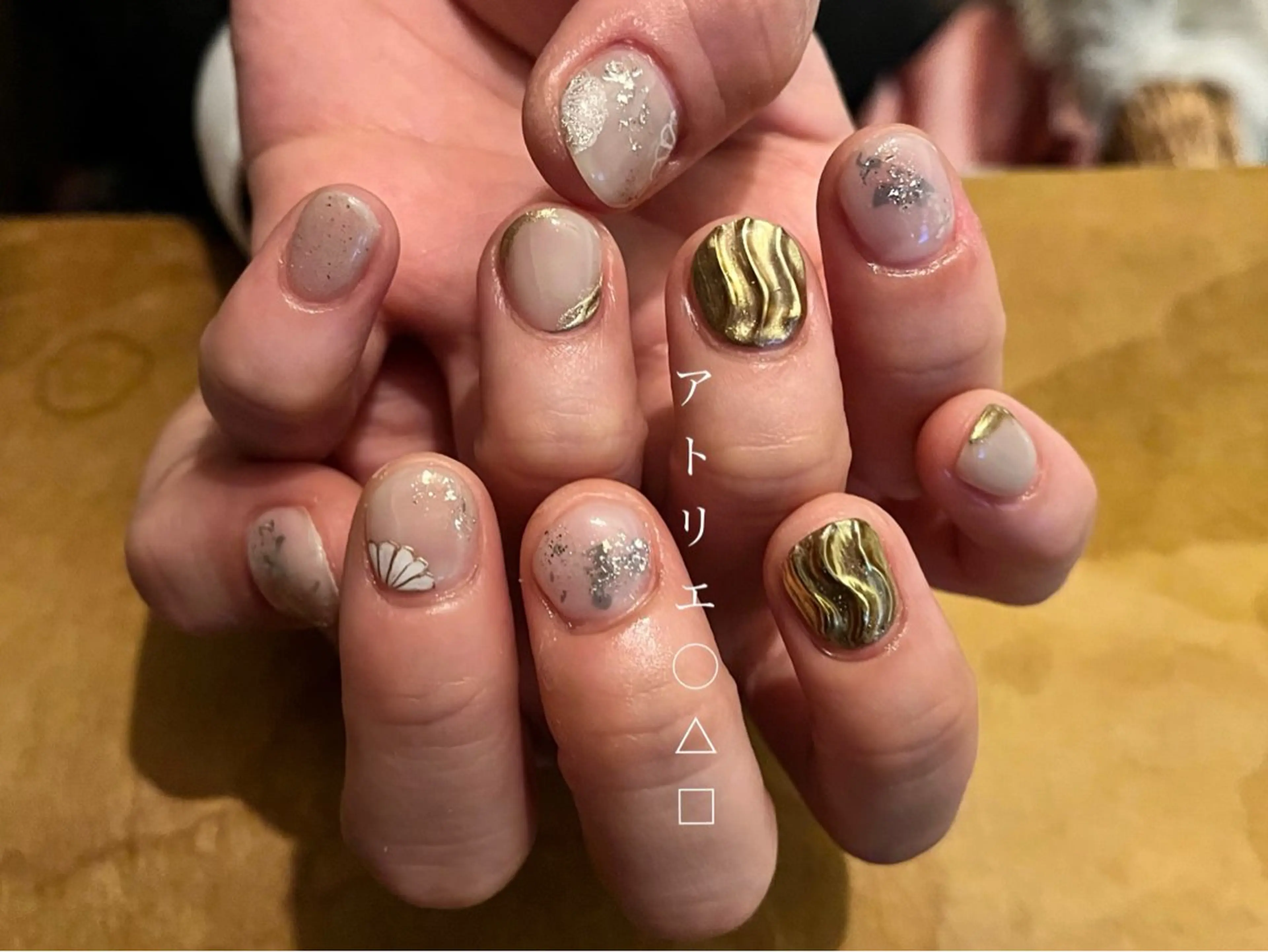 ネイル 卒業式 ハンドネイル アトリエ ○△□のネイルデザイン