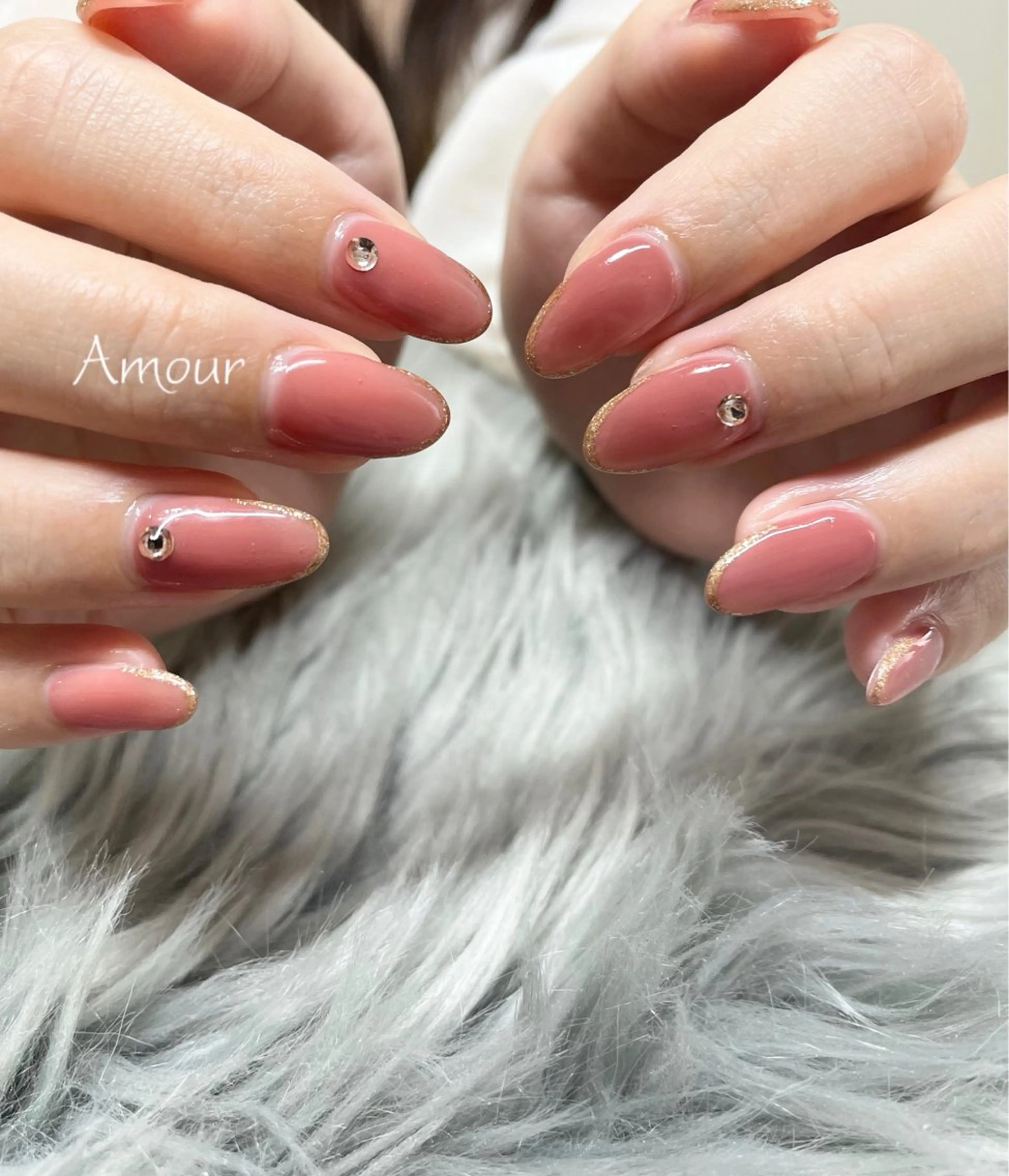 ネイル ラメ(グリッター) ハンドネイル Nail Salon Amourのネイルデザイン