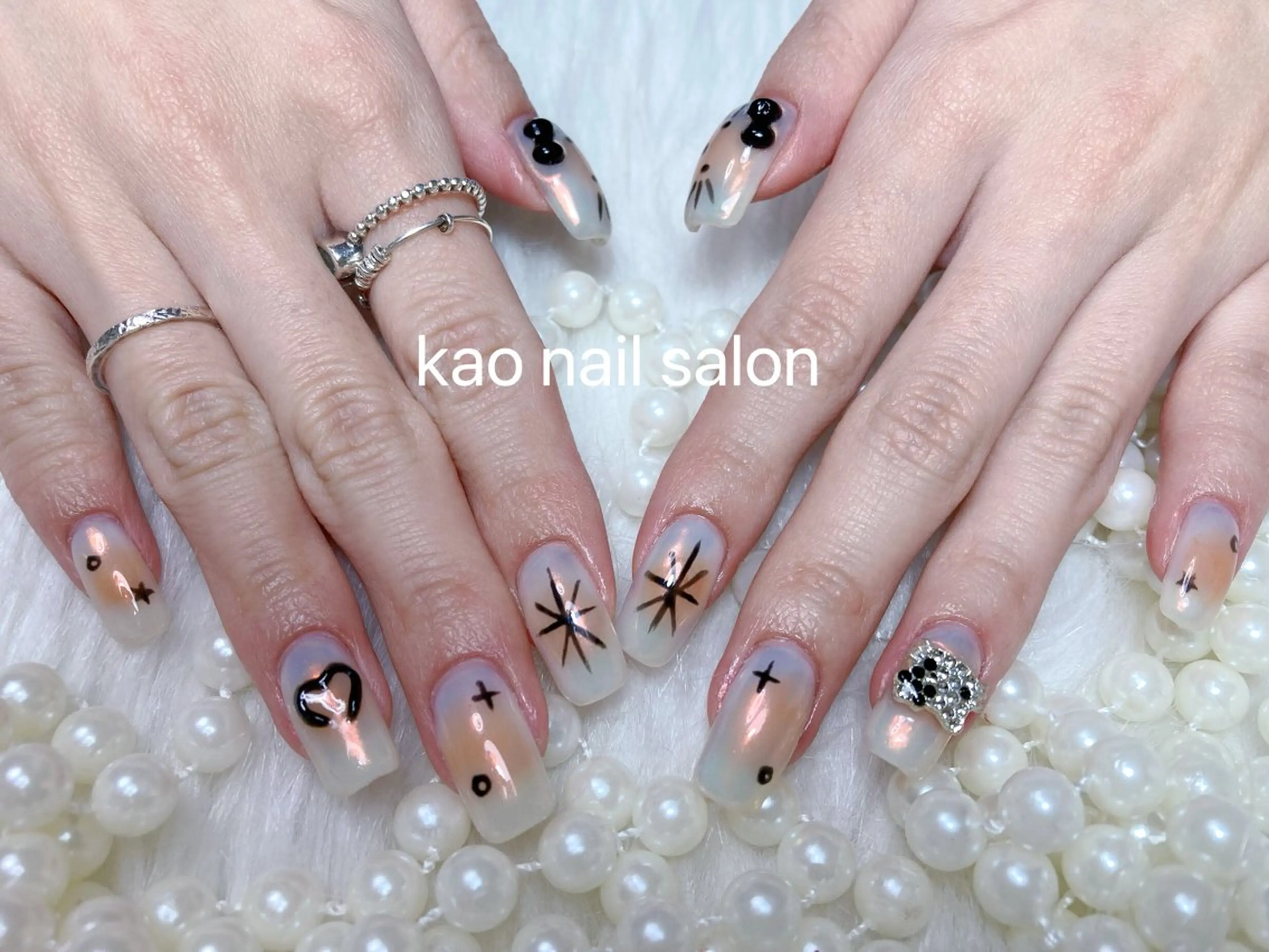 ネイル ハンドネイル kao nail マグネット/長さだしのネイルデザイン