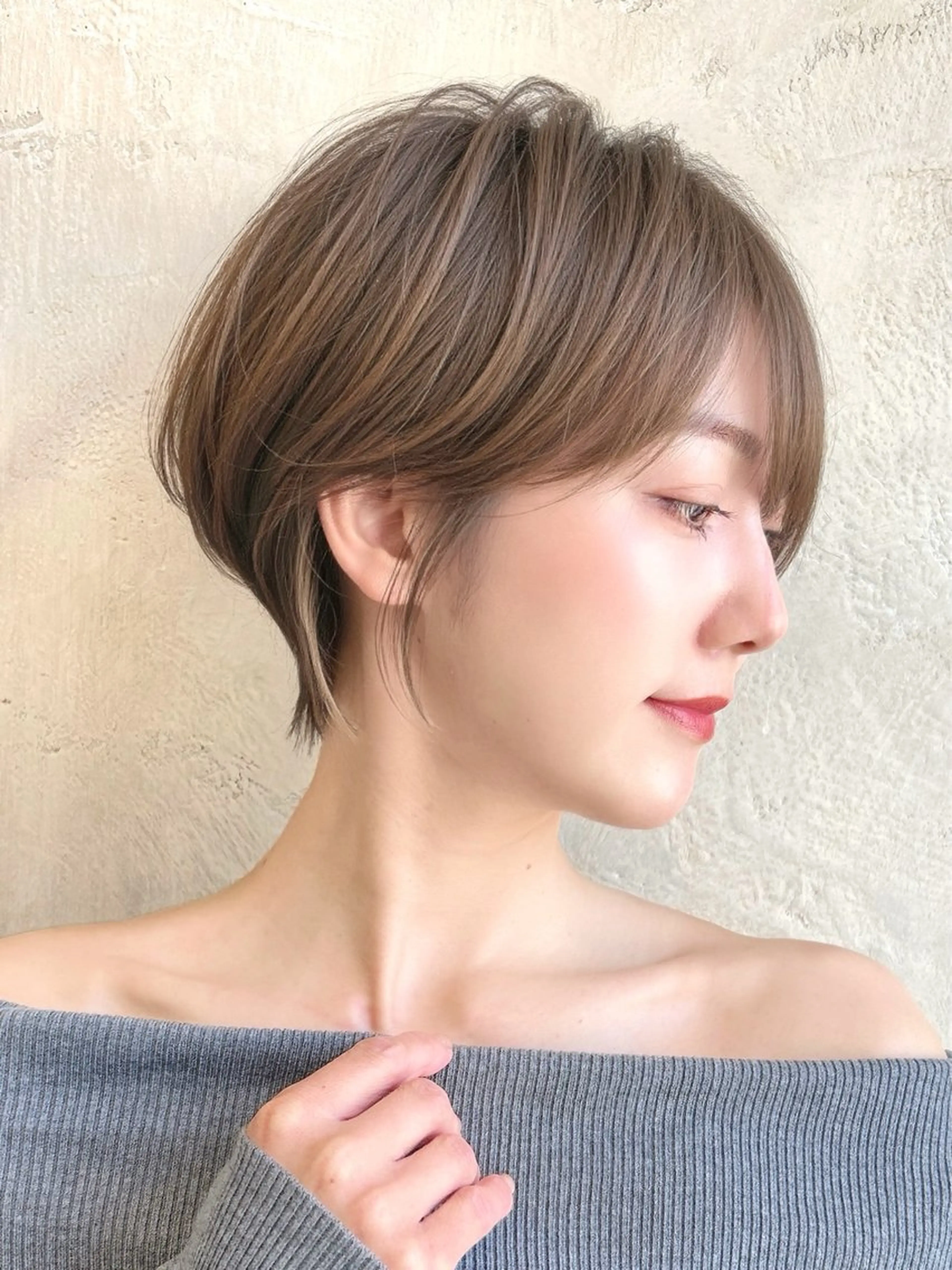 ショート カラー カット ヘアカラー トリートメント 新宿✨顔周りカット 韓国ヘア/坂本亜裟海のヘアスタイル