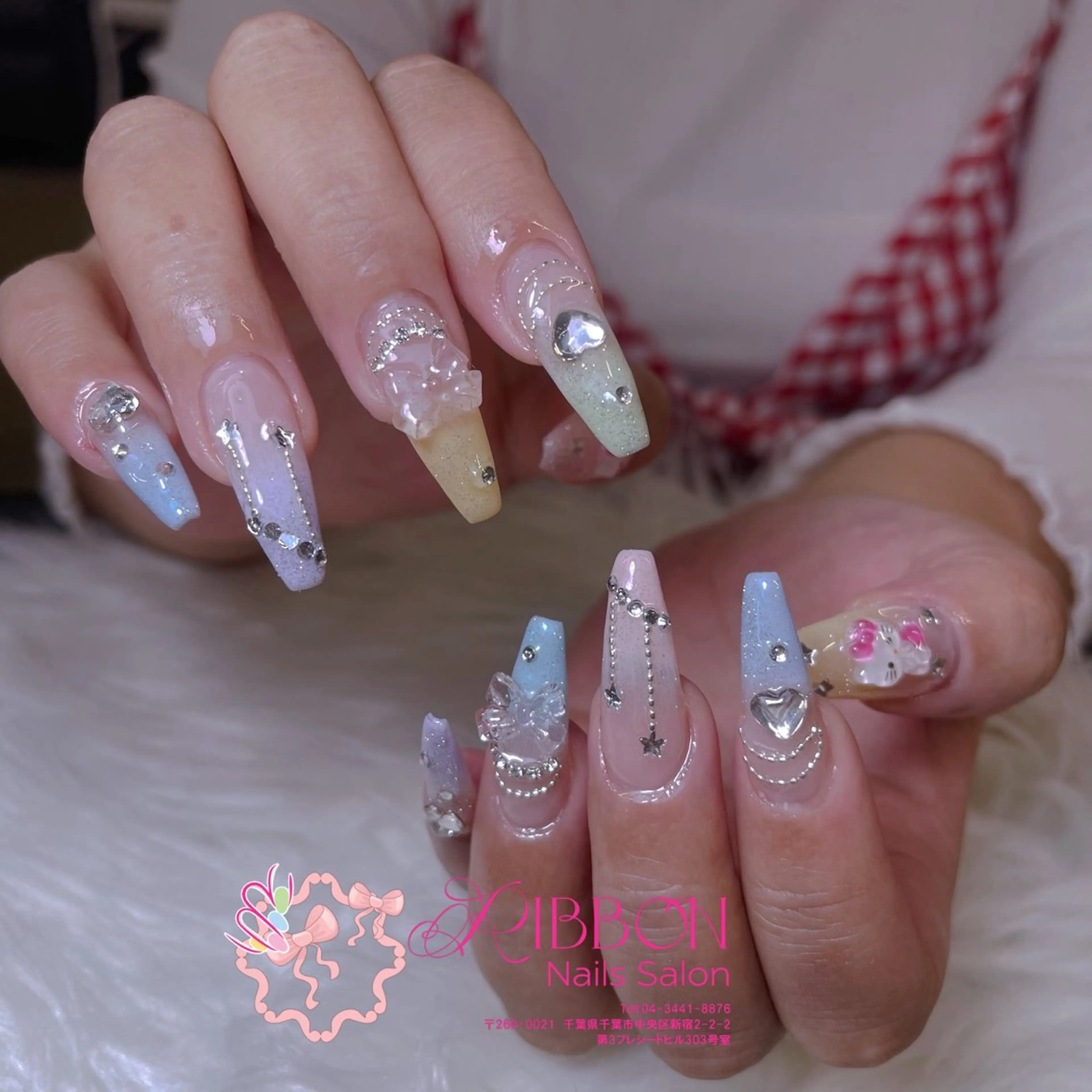 ネイル フレンチネイル ジェルネイル マグネットネイル 持ち込み ニュアンスネイル ハンドネイル Ribbonnail salonのネイルデザイン