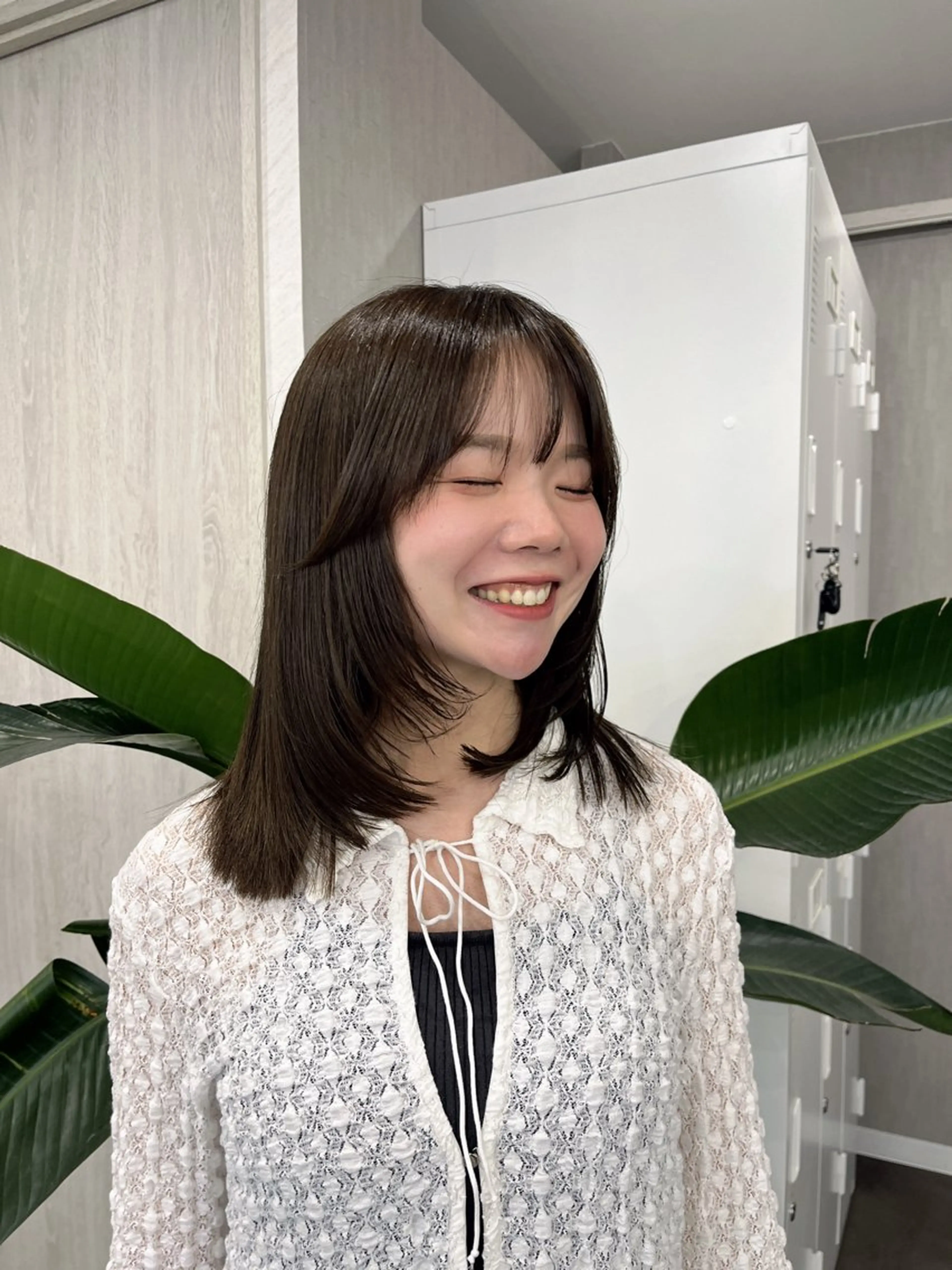 セミロング カラー 下石怜子/レイヤー/ 透明感カラーのヘアスタイル