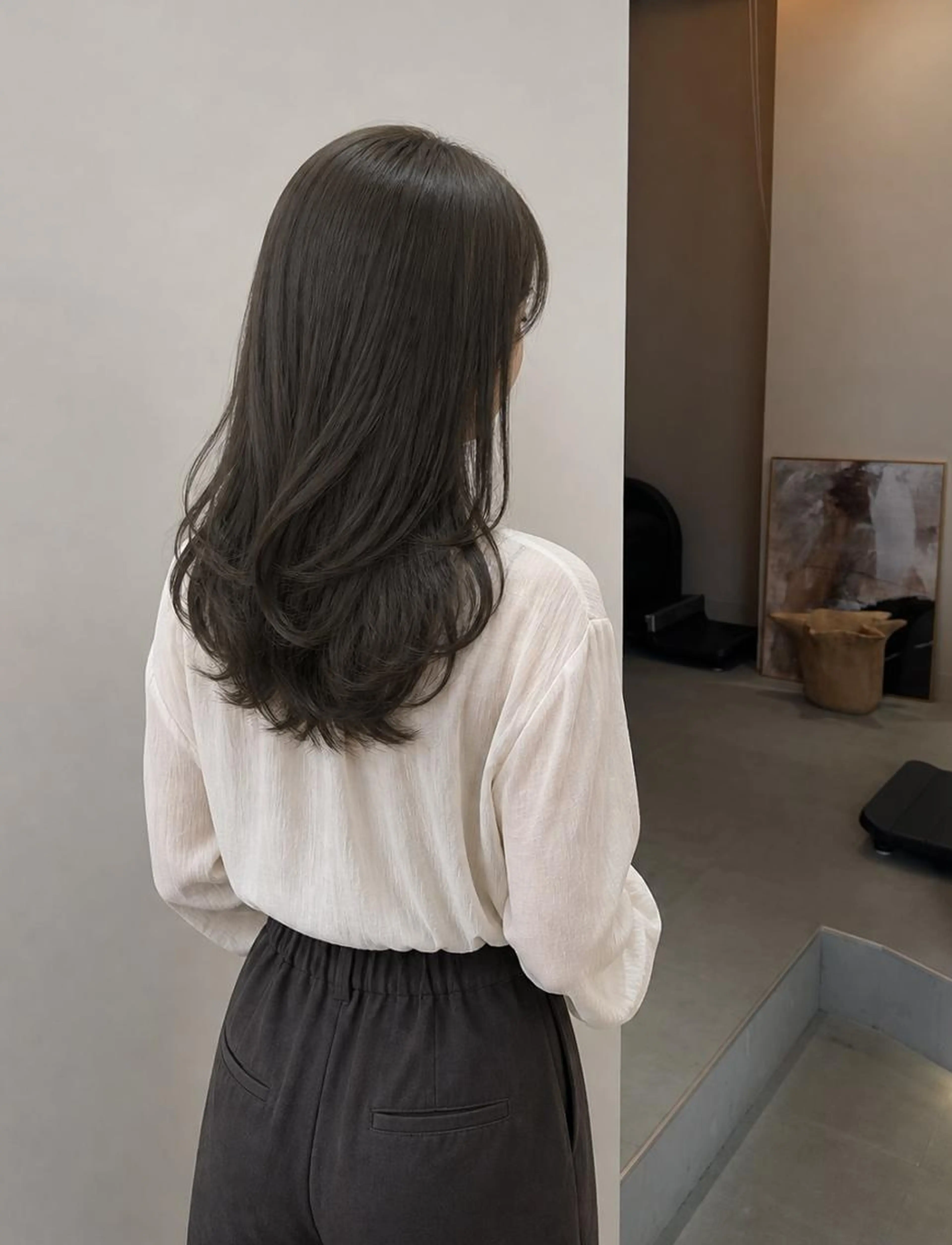 【新規】オリーブグレージュカラー+トリートメントの写真