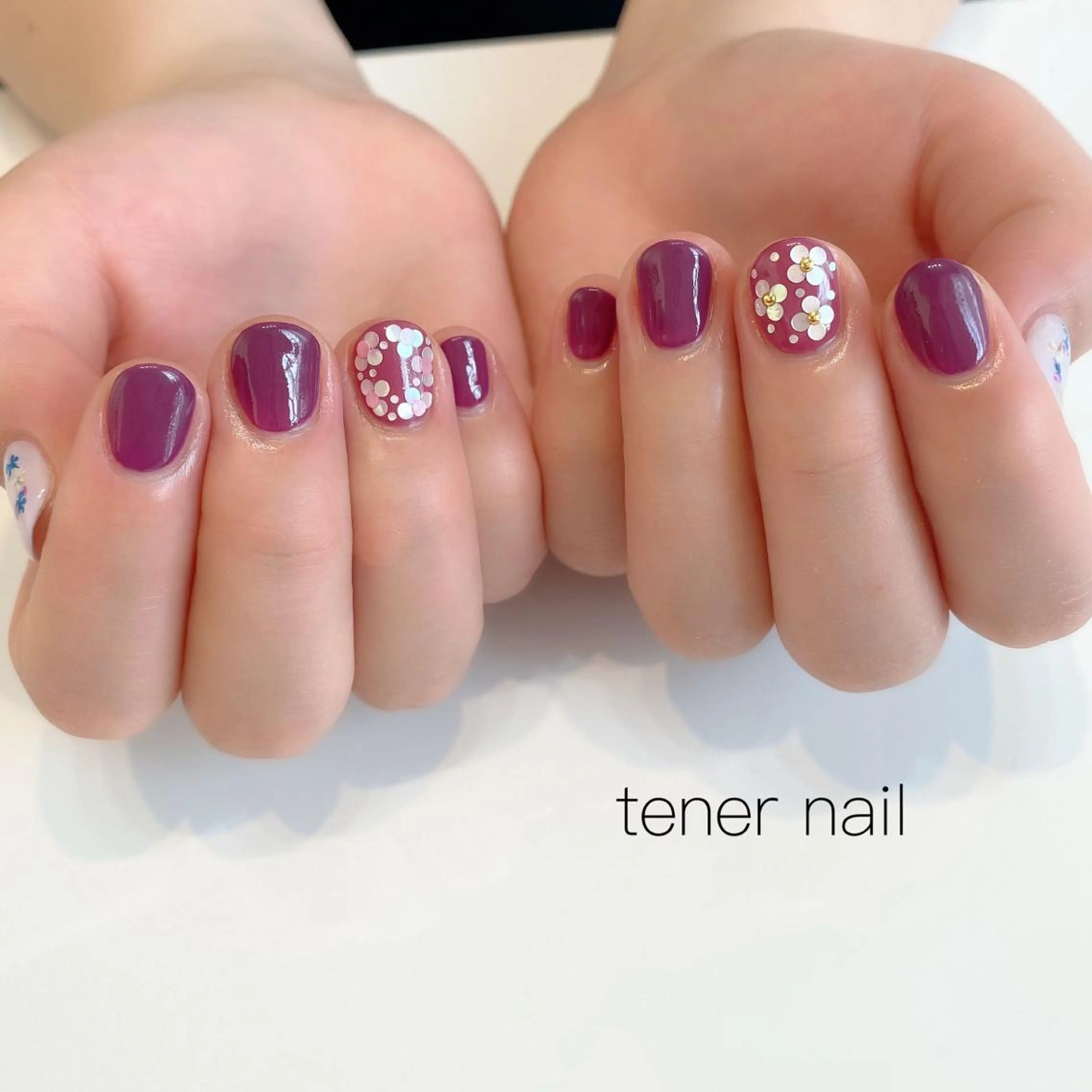 ネイル パープル テネルネイル tener nailのネイルデザイン