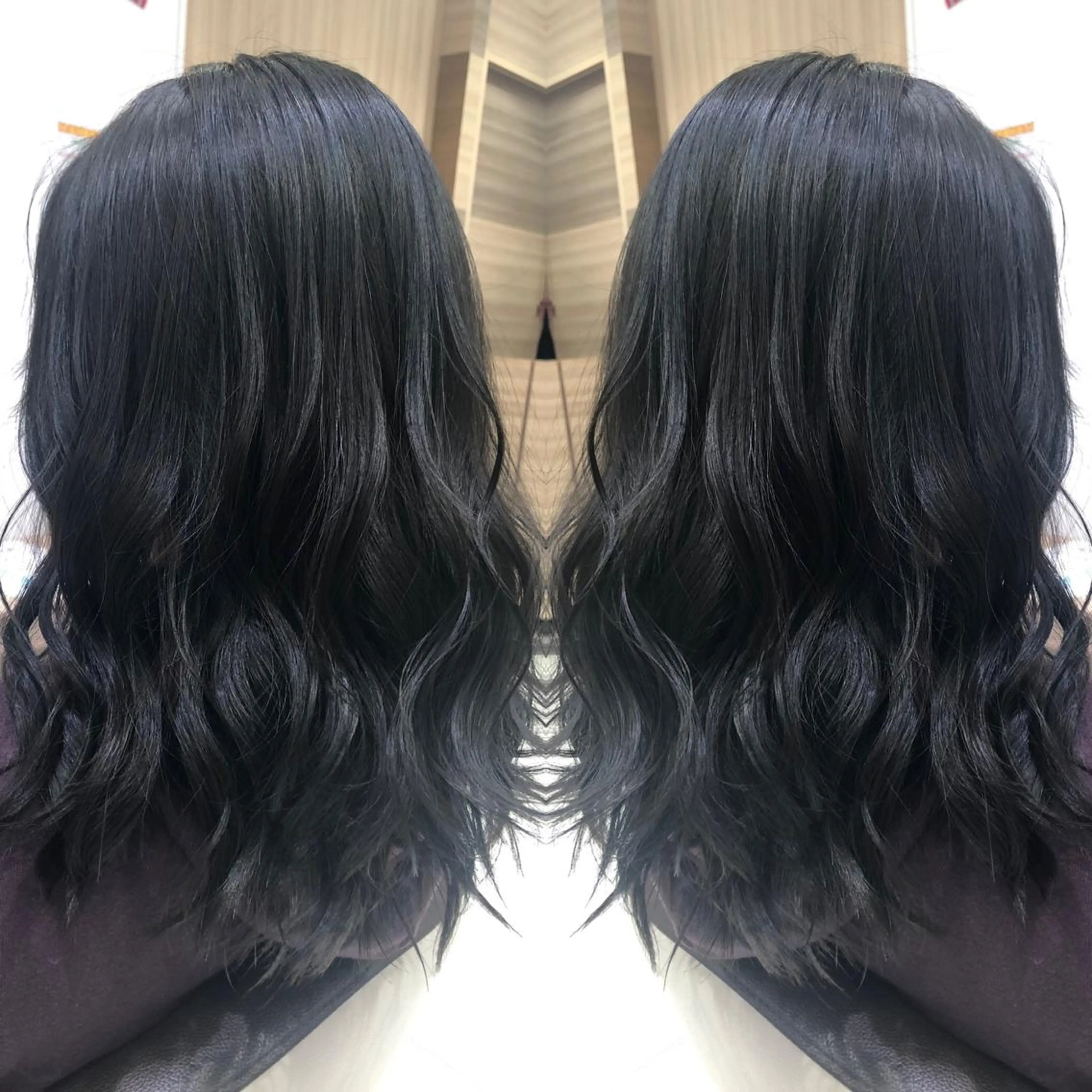 セミロング カラー 韓国レイヤー×透明感 カラー/山崎一輝のヘアスタイル