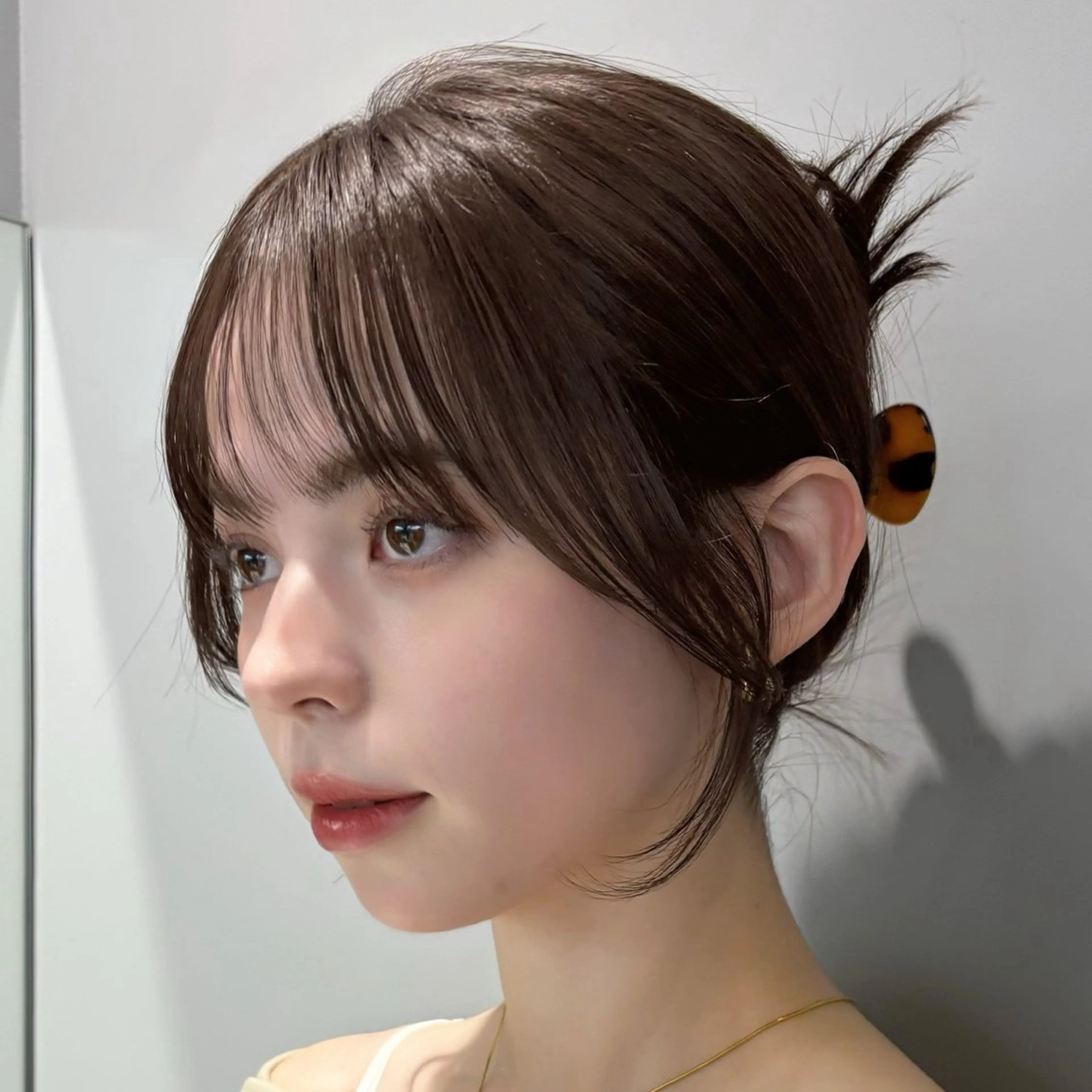 🍑プレミアムケアカラー+前髪・顔まわり・おくれ毛カット🍑の写真