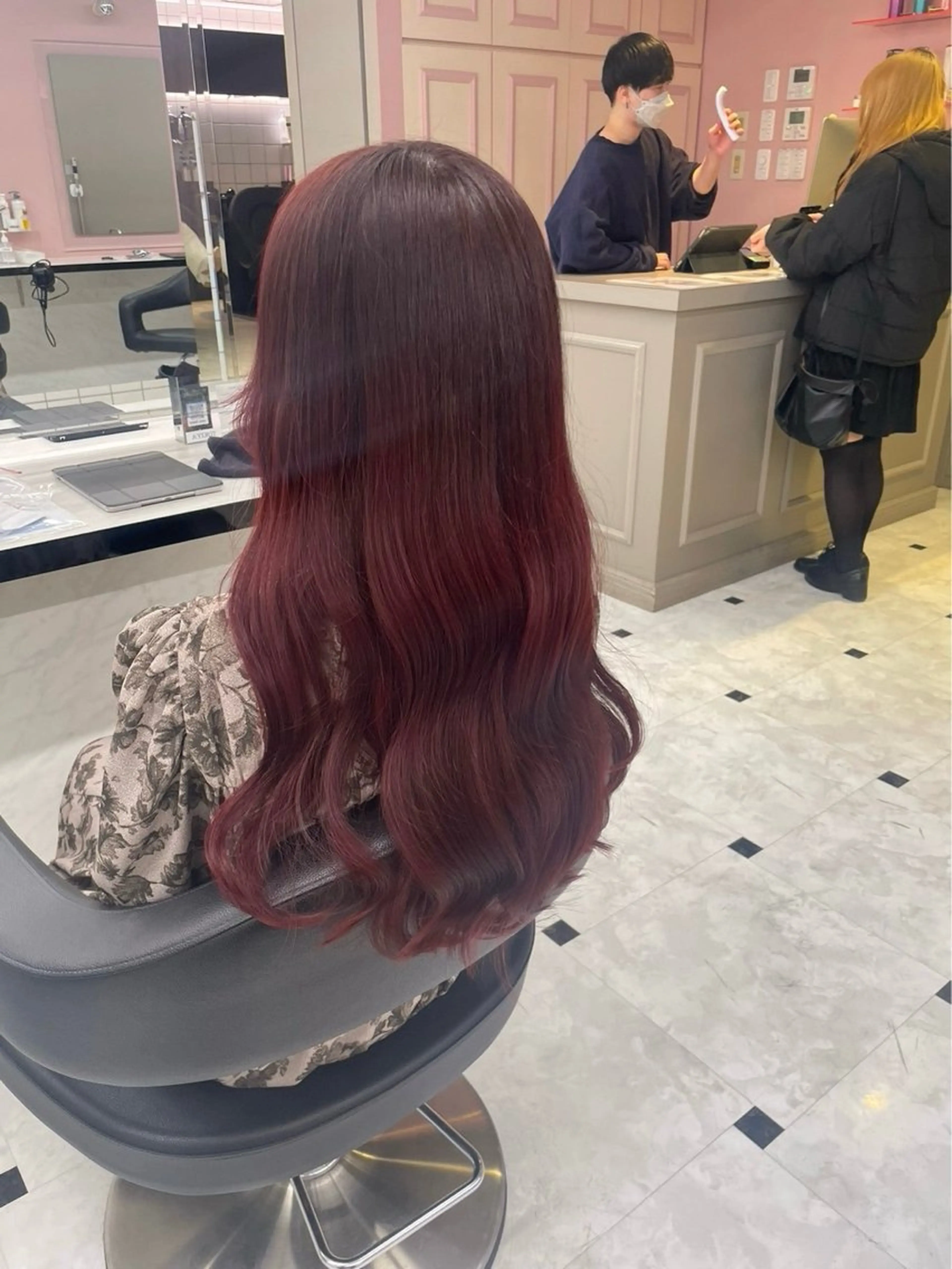 ロング カラー ヘアカラー トリートメント ヘッドスパ ヘアセット うる艶ストレート♡透 明感カラー♡かずまるのヘアスタイル