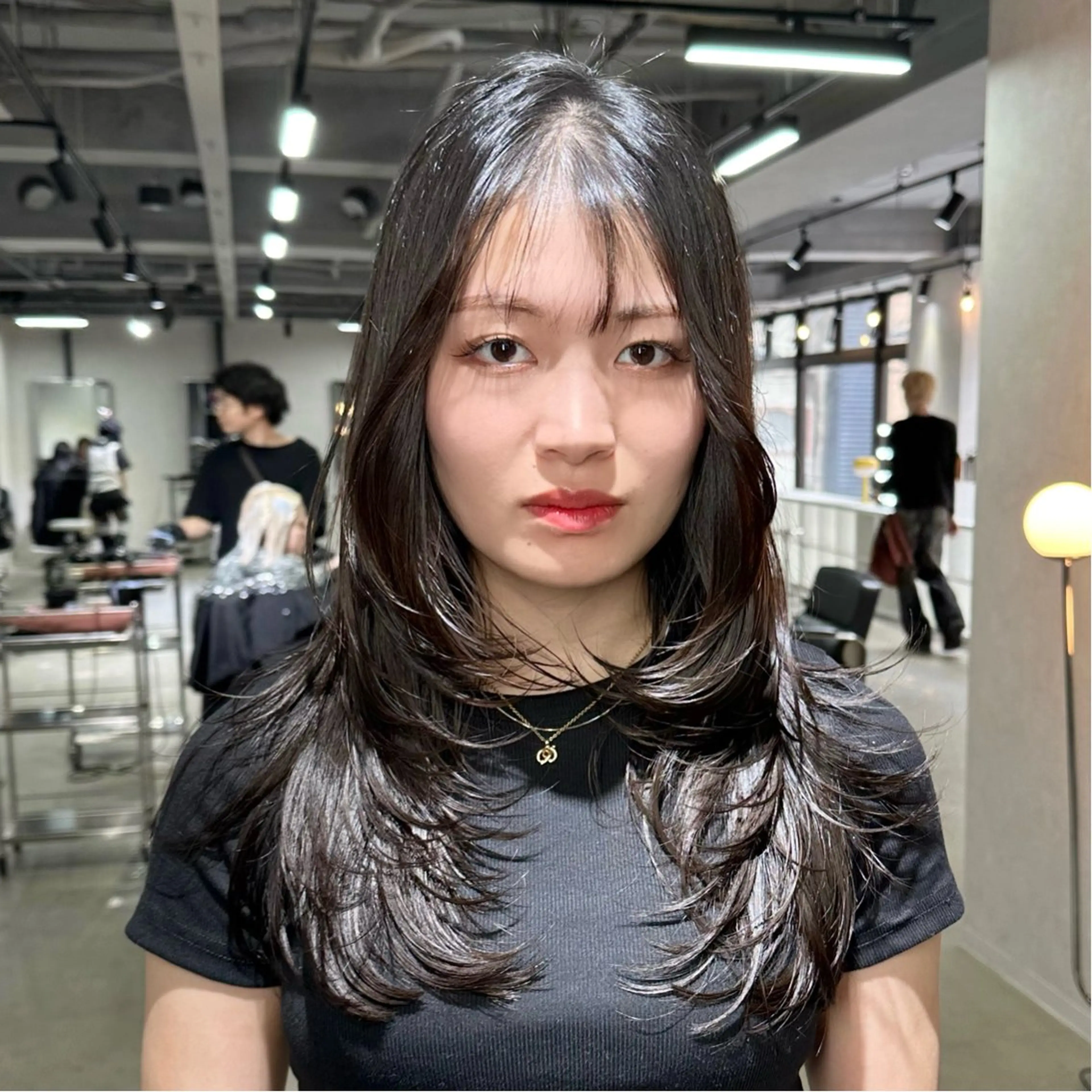 セミロング ケアカラー ボブ 髪質改善 レイヤーカット トリートメント カット トリートメント 艶髪カラー/レイヤ ー支持No.1renのヘアスタイル