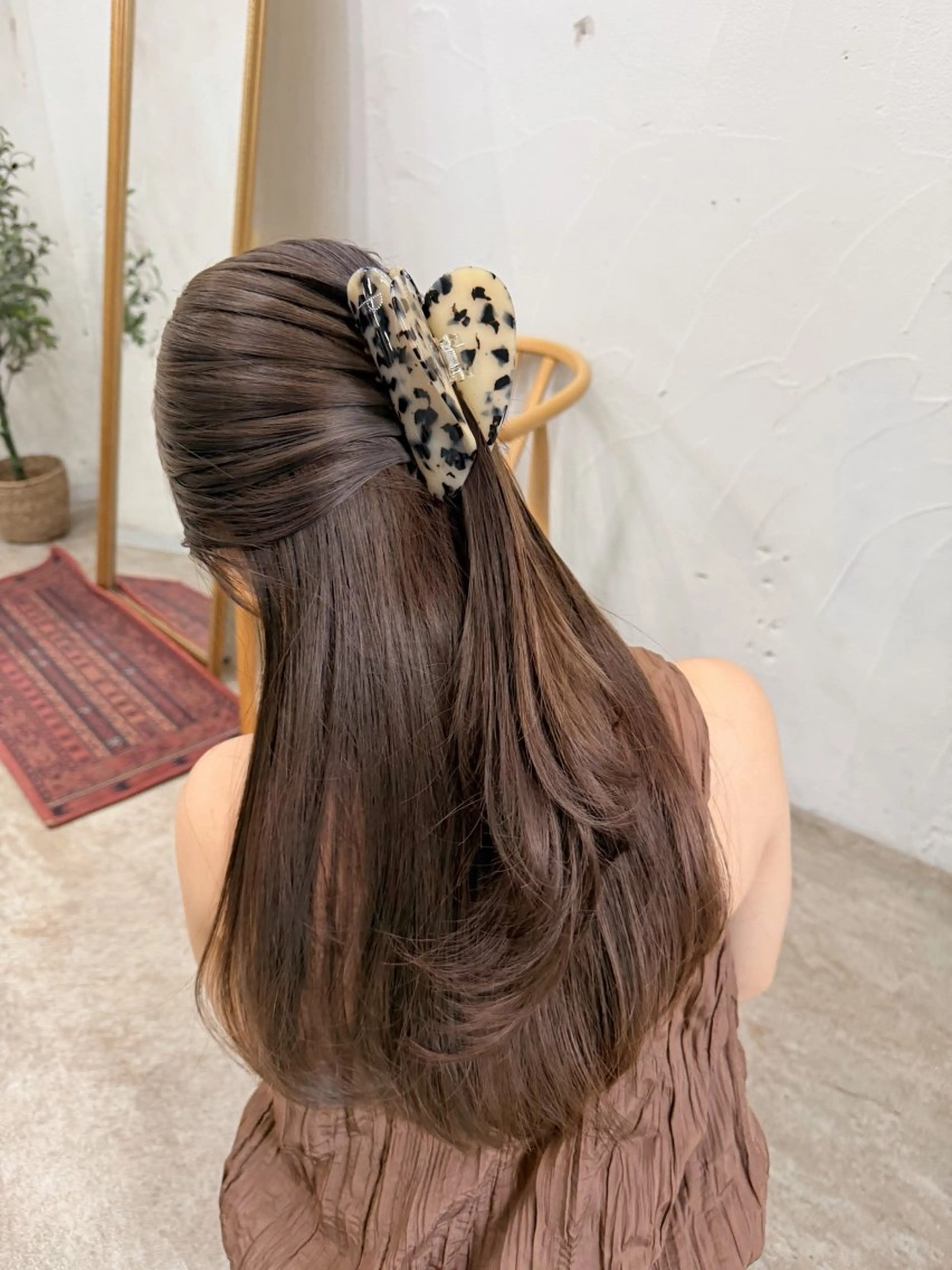 ロング カラー ベージュカラー ブラウンカラー ブラウンベージュ カット ヘアカラー トリートメント 透けヘア/艶ベージュ ヘアセット/nagiのヘアスタイル