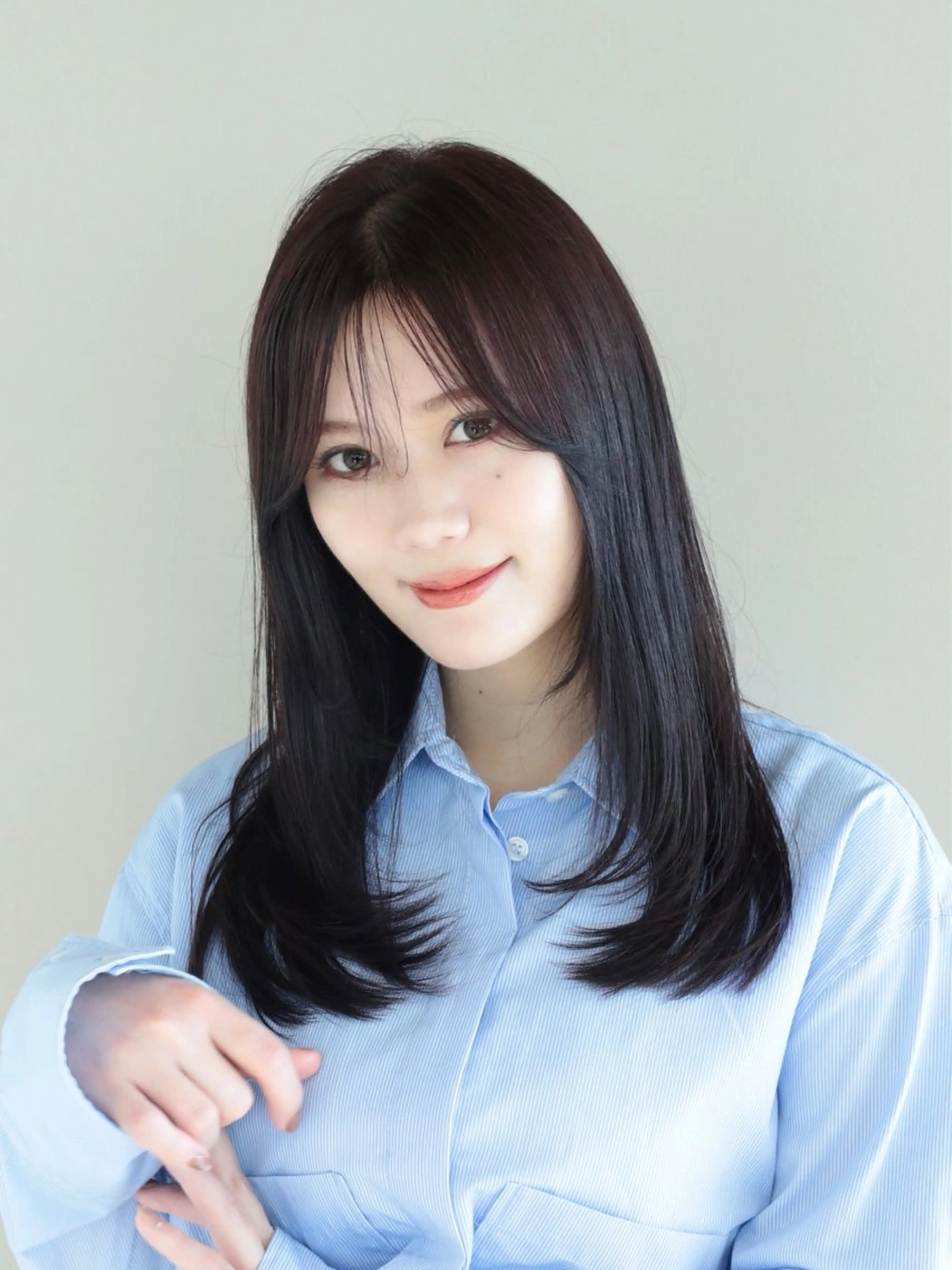 セミロング カラー レイヤーカット 似合わせカット レイヤー/顔周り /透明感🩶高橋大のヘアスタイル