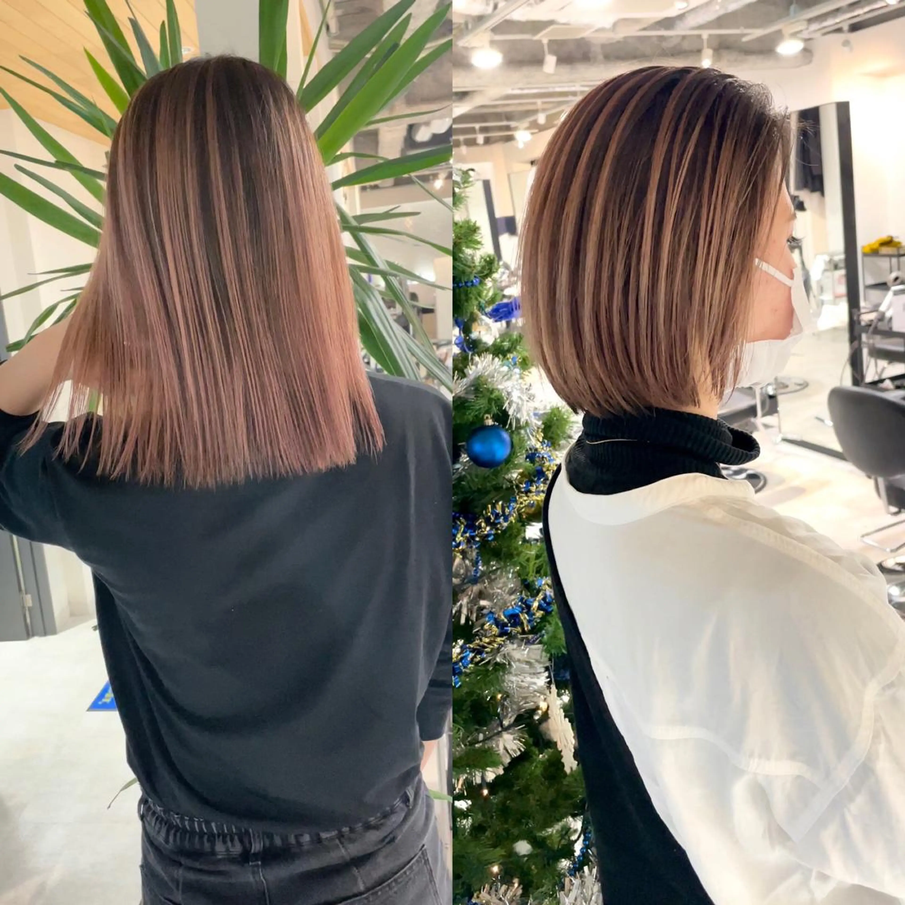 ミディアム レイヤーカット ヘアカラー トリートメント 神戸でブリーチなら puty/レイヤーのヘアスタイル