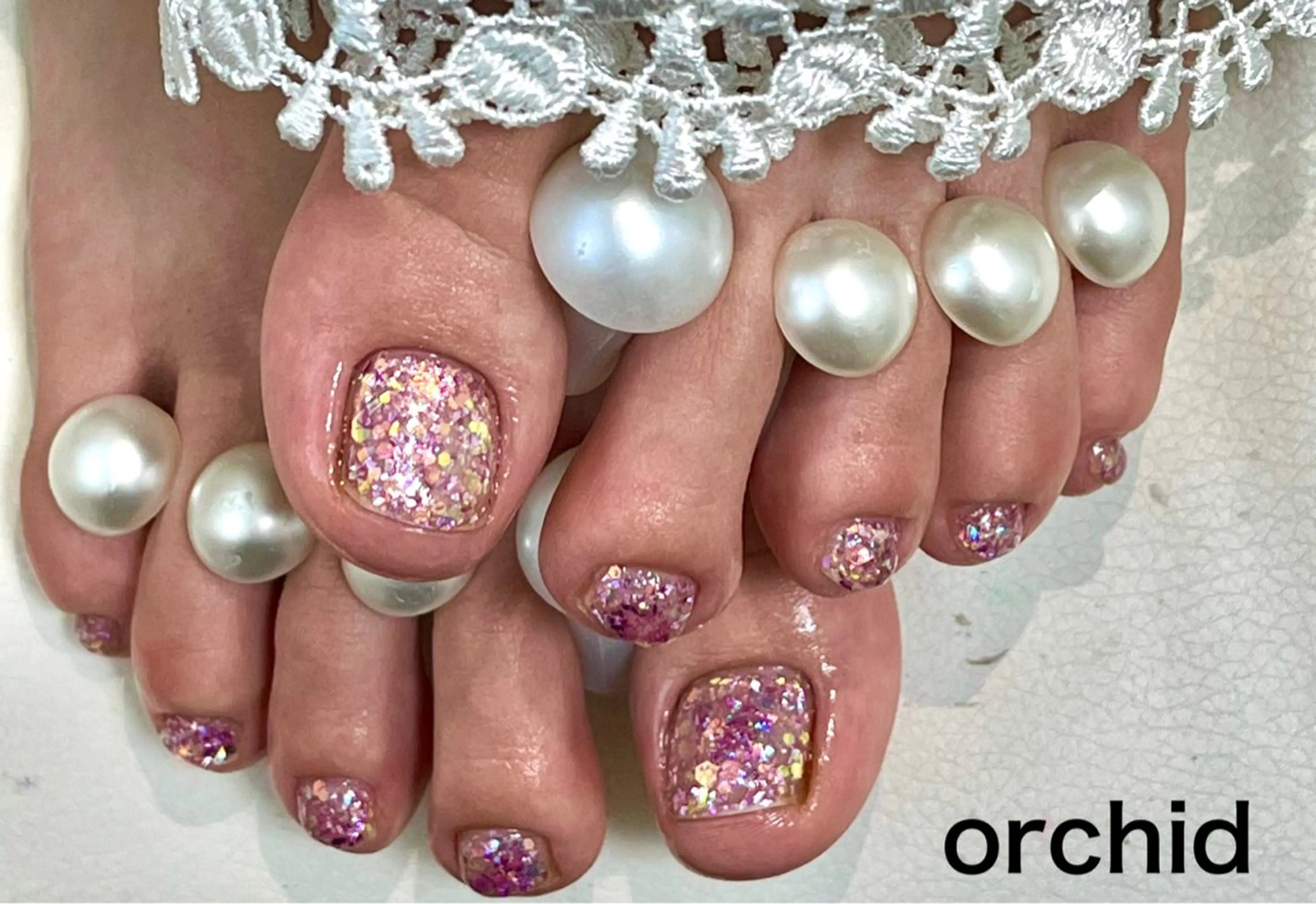 ネイル ハンドネイル フットネイル orchid ♡オーキッドのネイルデザイン