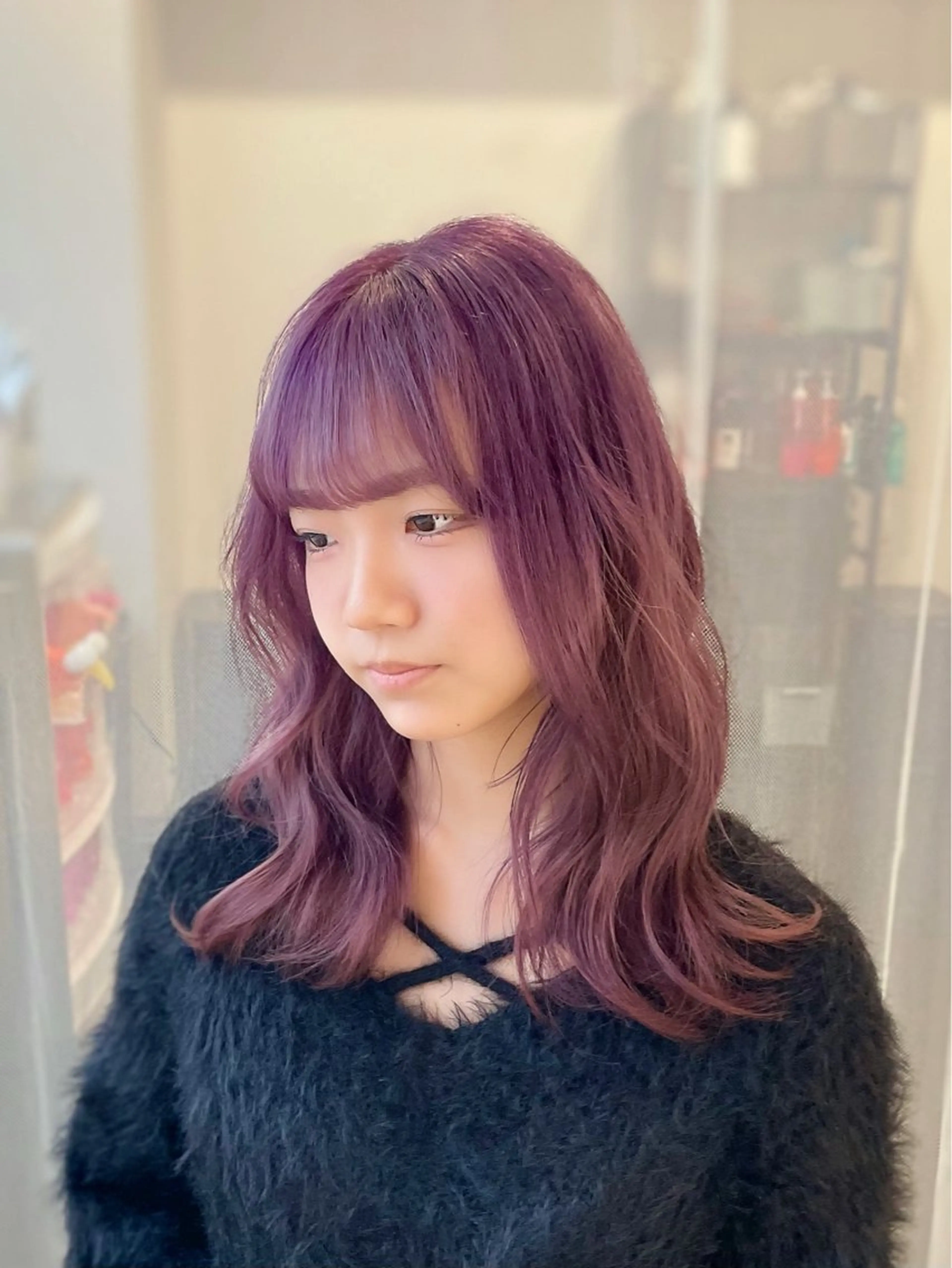 セミロング カラー ヘアカラー トリートメント GaKu/ハイトーン /ブリーチ/レイヤーのヘアスタイル