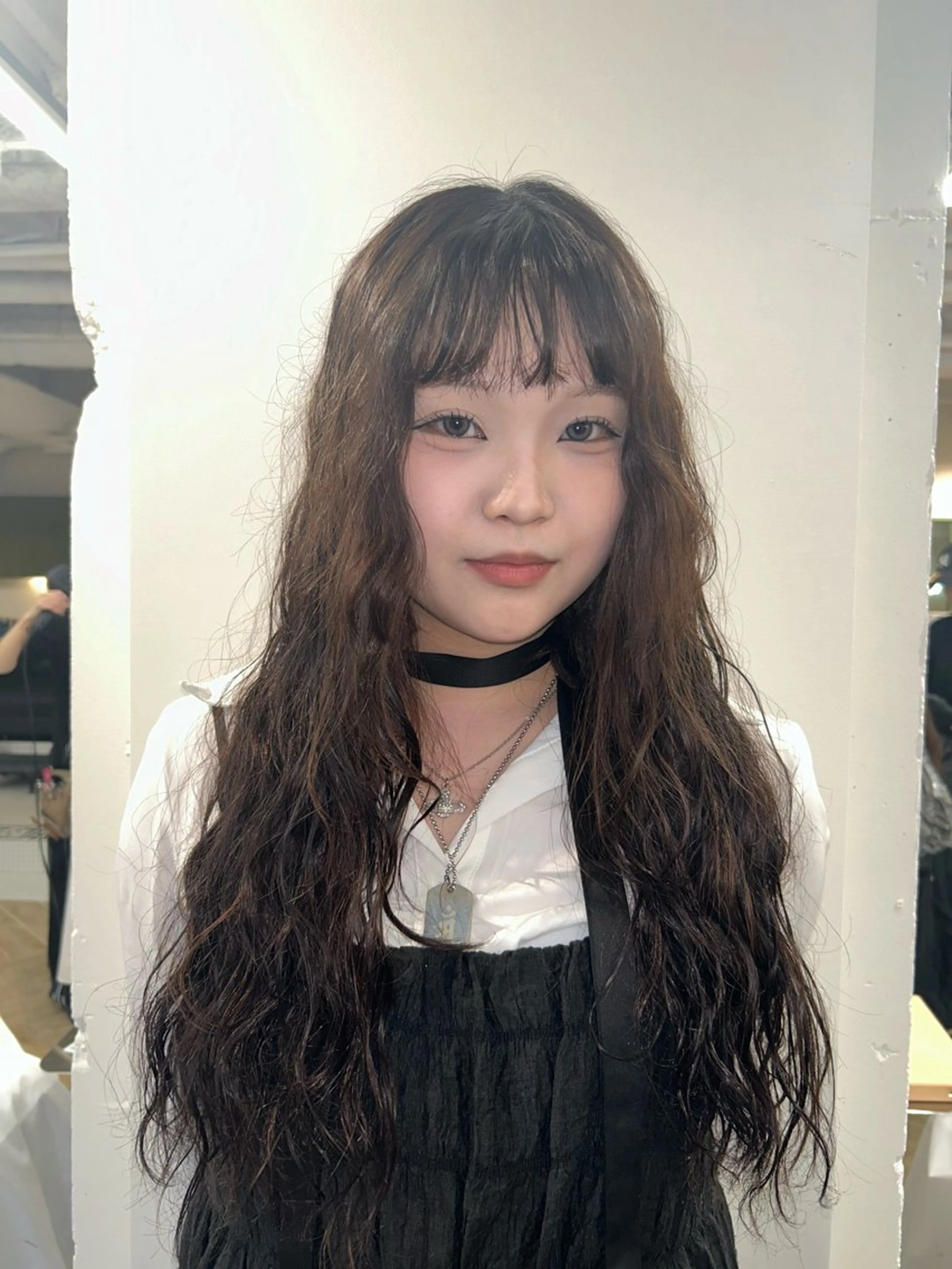 パーマ ベージュ/ダブルカラ ー/新潟駅/青柳萌果のヘアスタイル