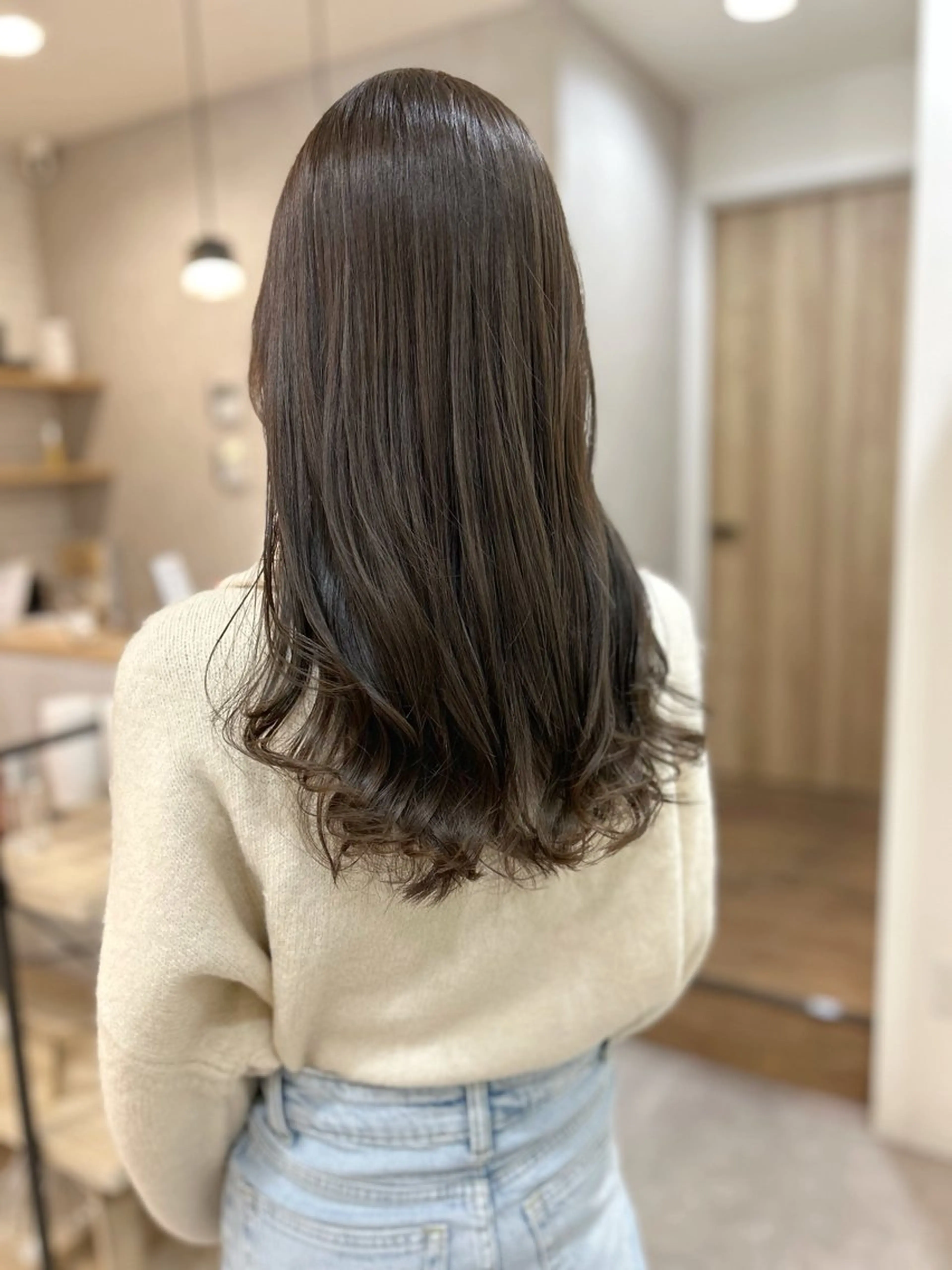 ロング カラー グレージュ レイヤーカット カット ヘアカラー Radix所属・ボブ/ハイトーン 福生Radix 下田のヘアスタイル