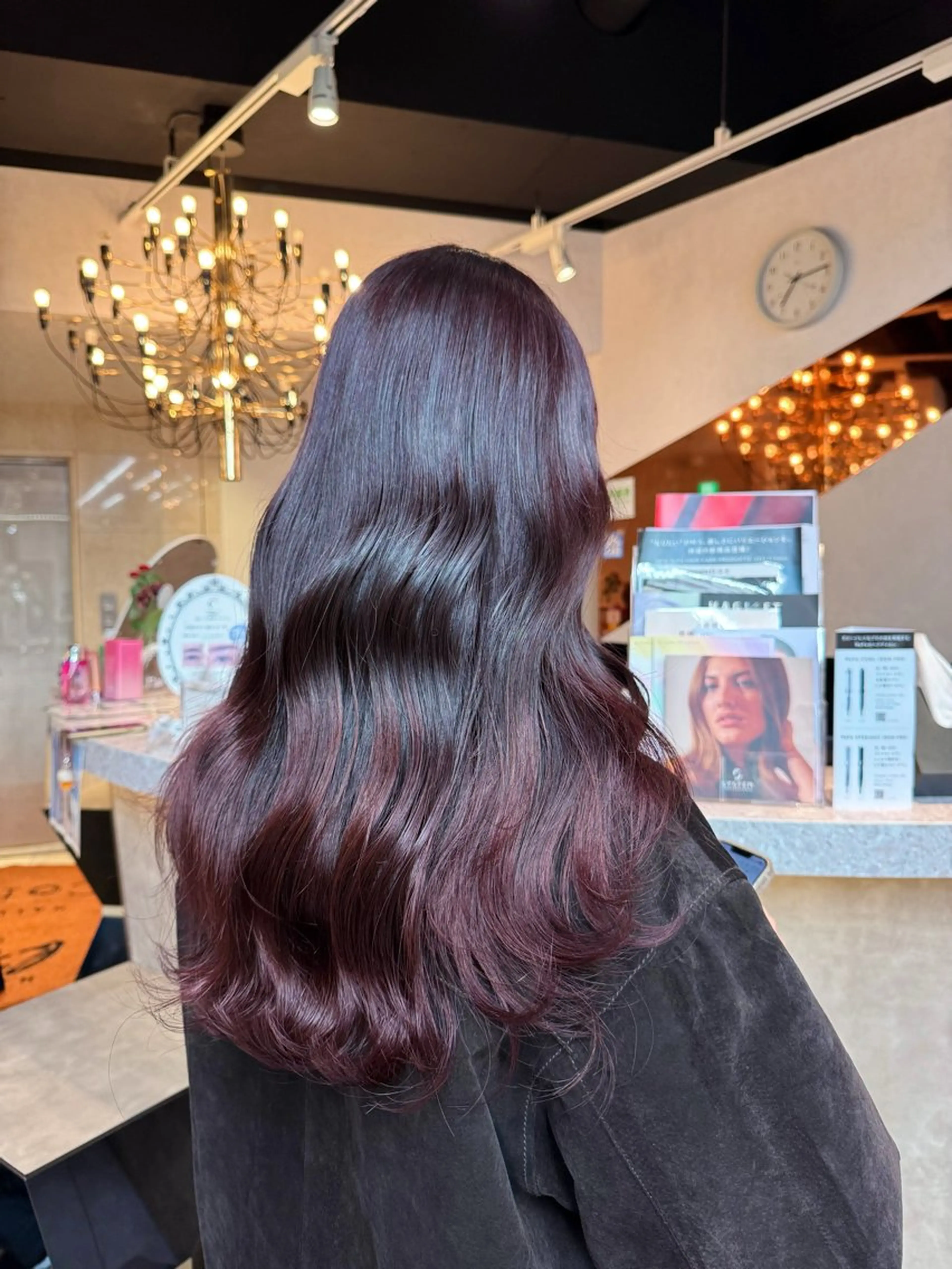 ロング カラー ヘアアレンジ ヘアカラー 韓国×艶髪 さきのヘアスタイル