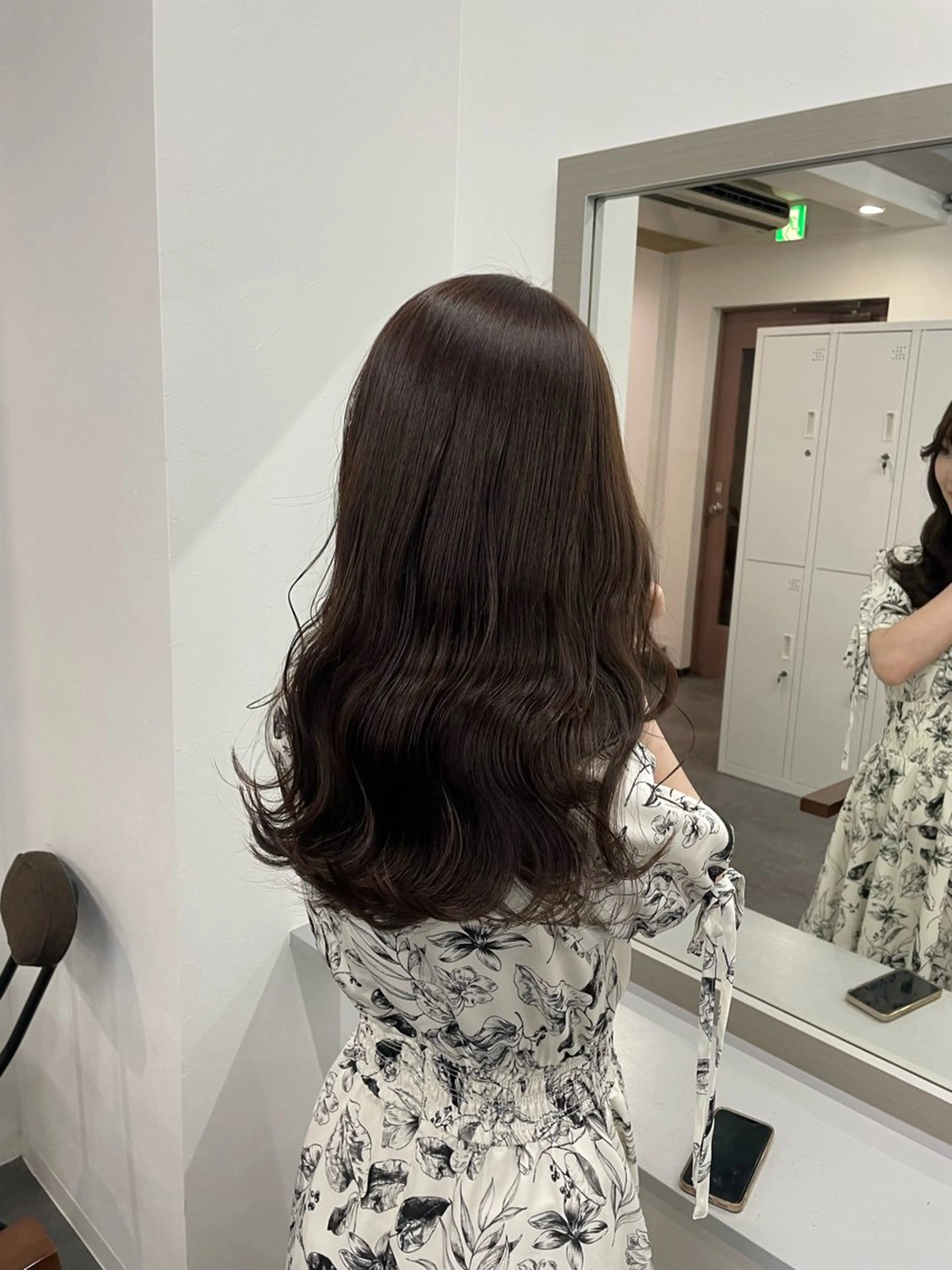 ロング チョコレートブラウン ヘアカラー トリートメント ♡透明感/艶カラー/ M a I ♡のヘアスタイル