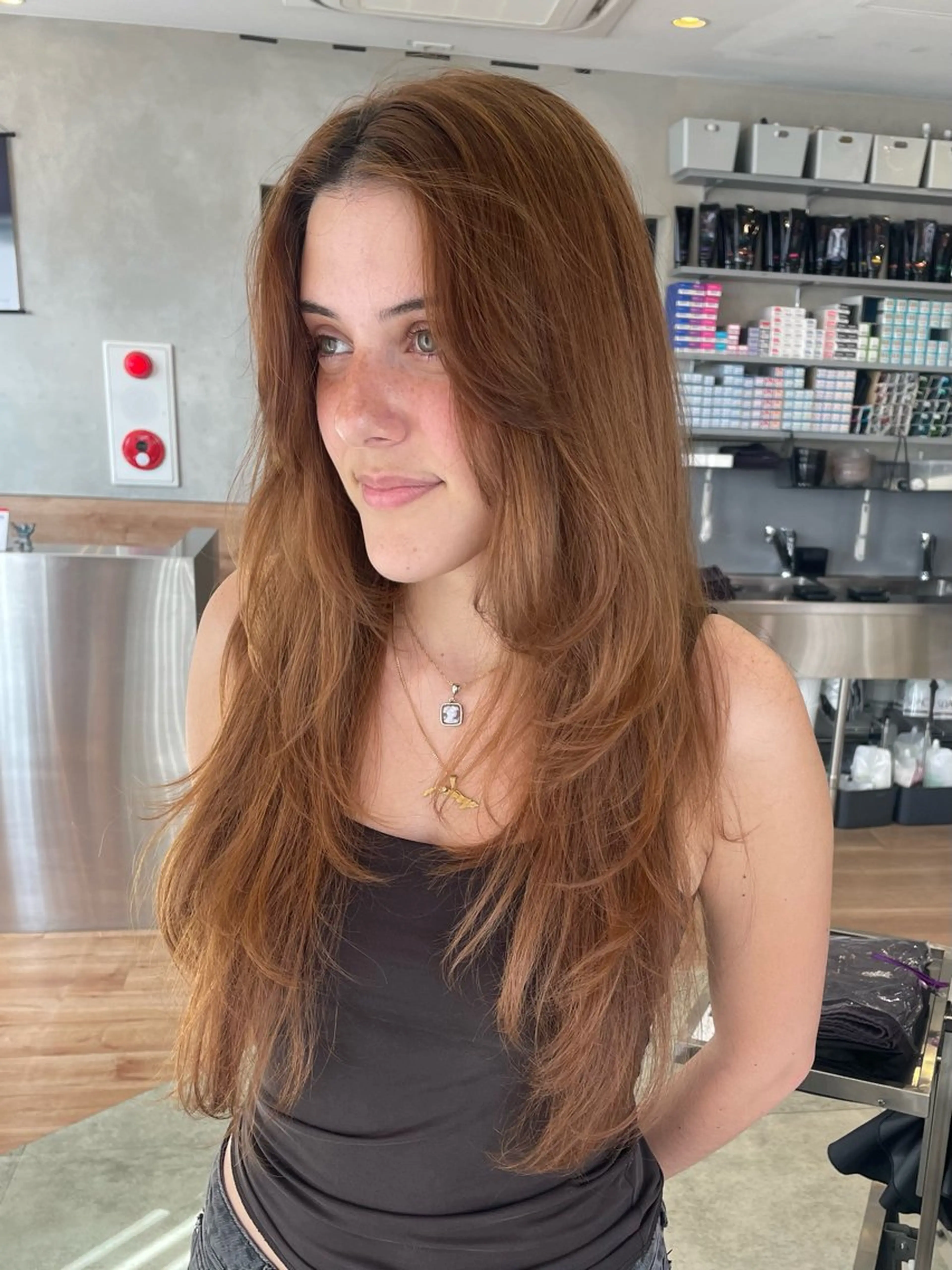 ロング ハイレイヤー レイヤーカット カット トリートメント 似合わせカット/ デザインカラー🦄のヘアスタイル