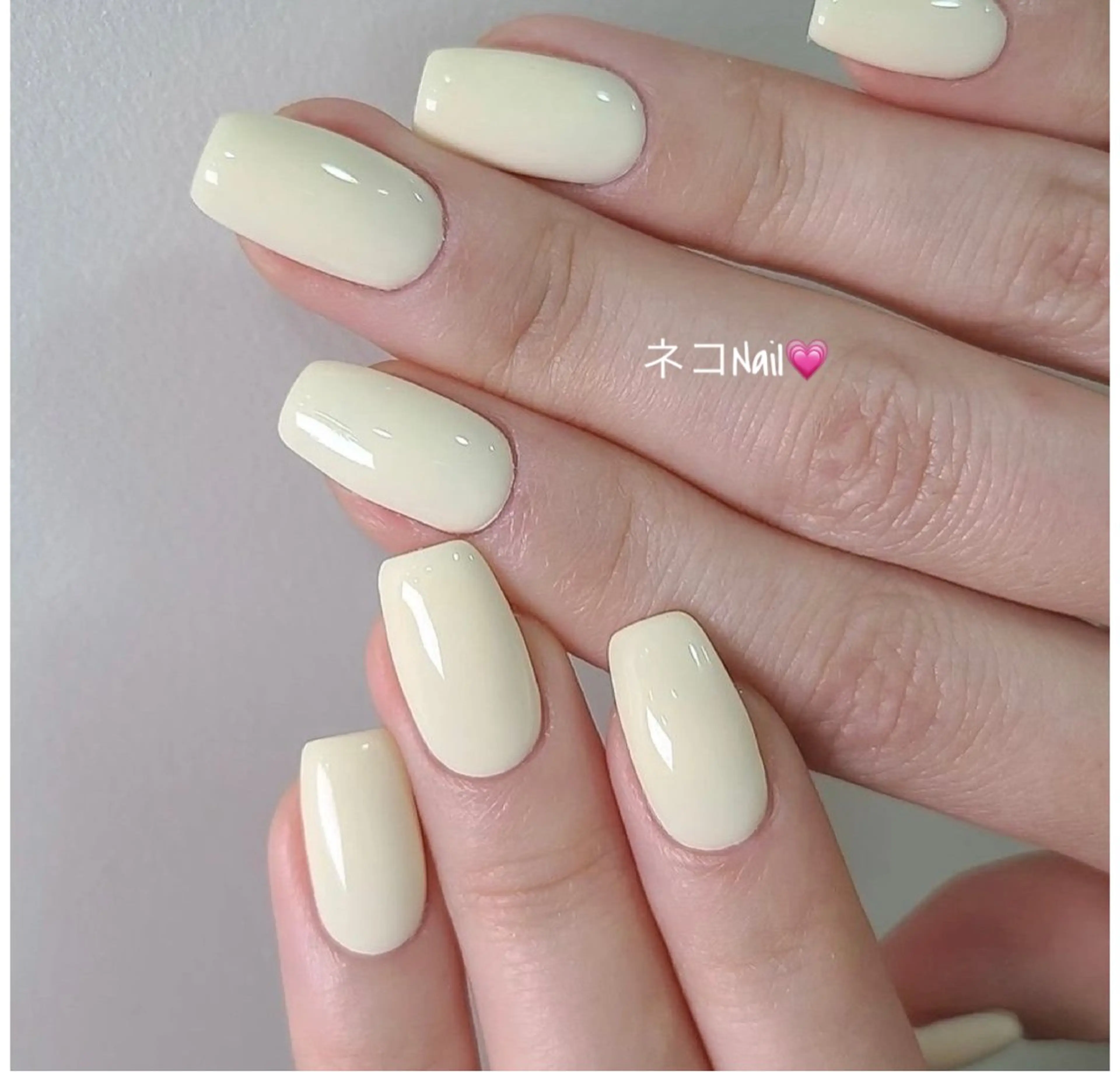 ネイル 韓国ネイル オフィスネイル ワンカラーネイル シンプルネイル 春ネイル ハンドネイル ネコ Nailのネイルデザイン