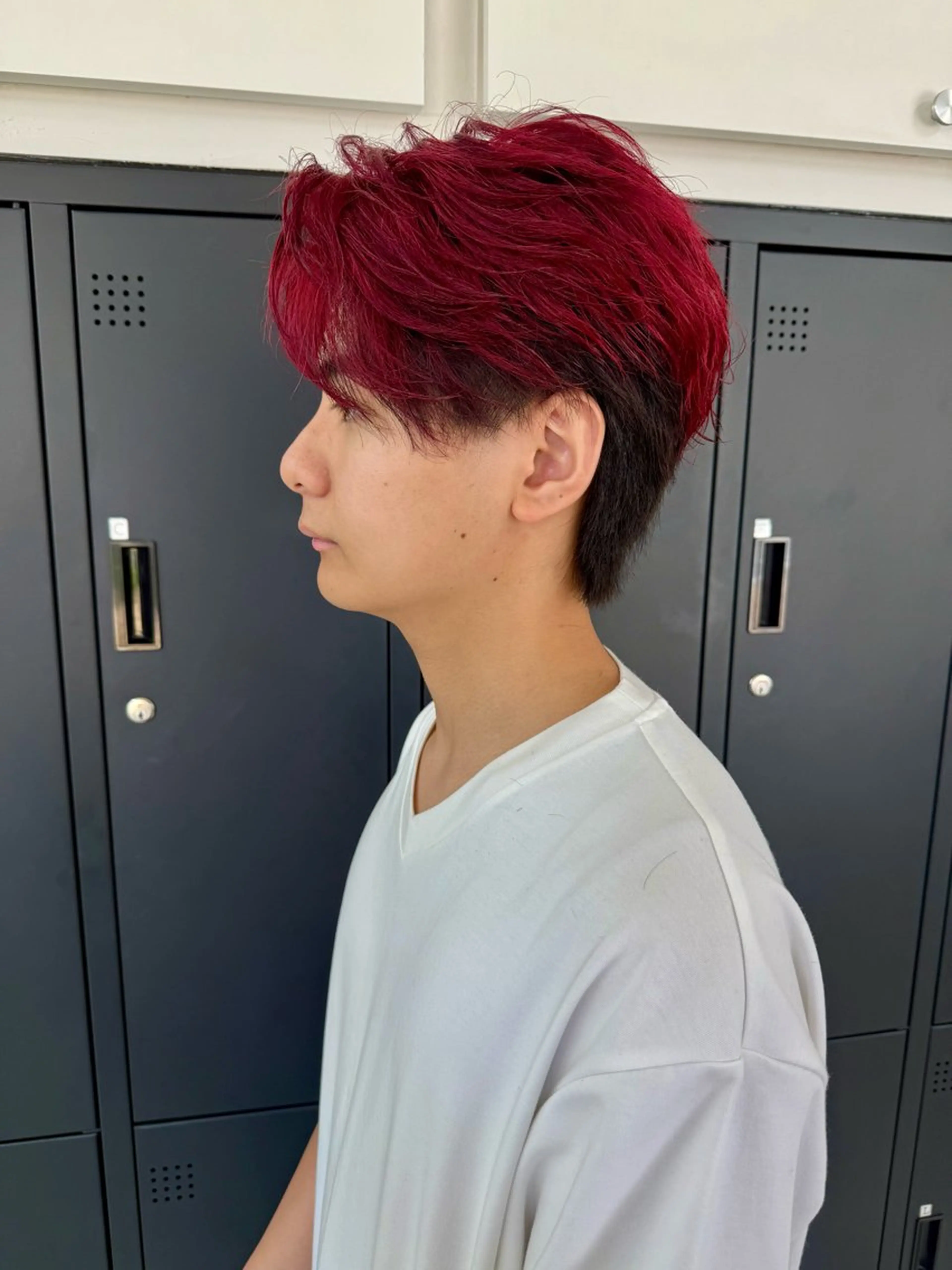 ショート カラー メンズ レッドカラー ヘアカラー メンズパーマの達人 / タカシマダイスケのヘアスタイル