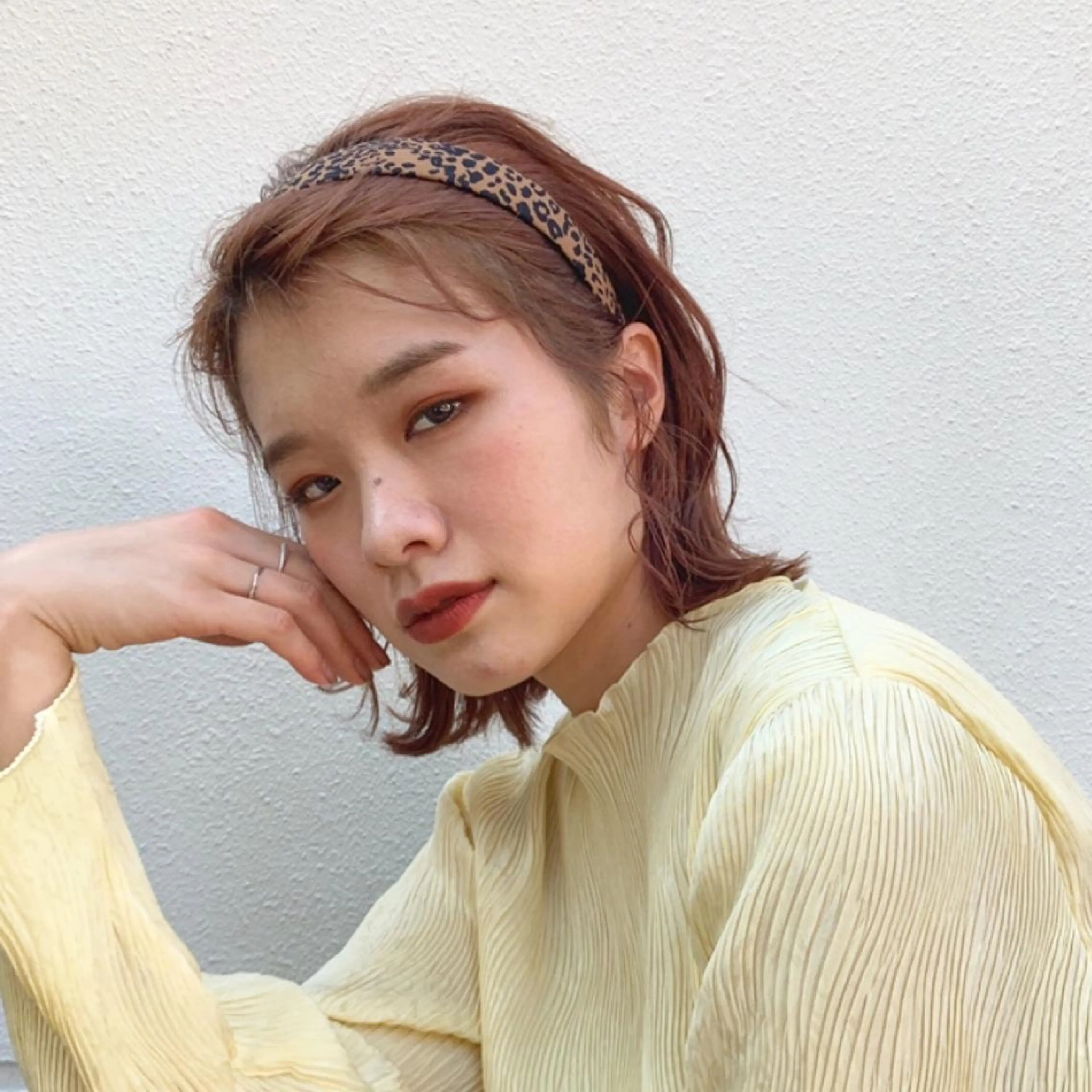 ミディアム カラー ヘアアレンジ カット ヘアカラー satsuki 暖色・ブラウンカラーのヘアスタイル