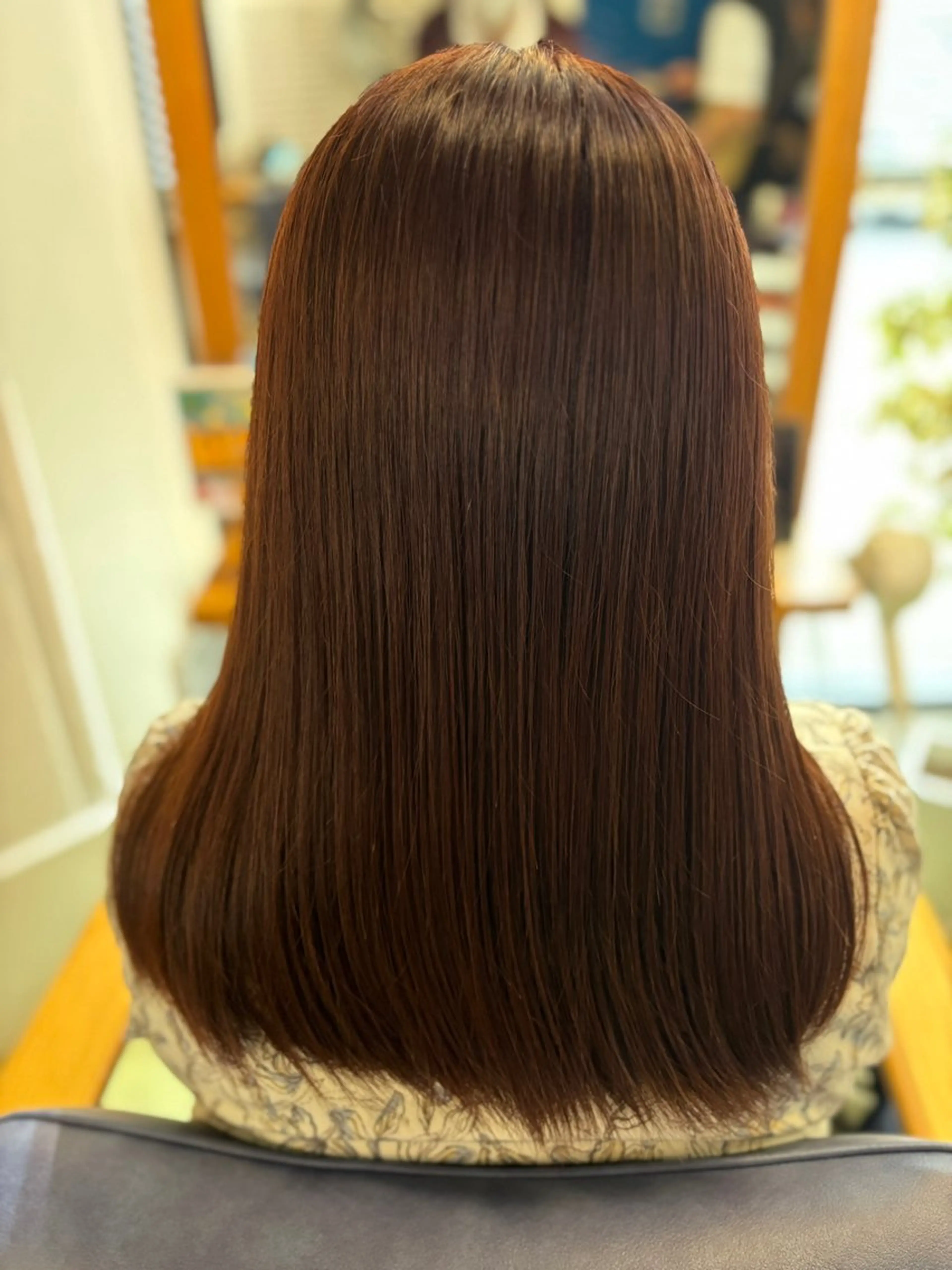 セミロング カラー ブラウンカラー レッドカラー ヘアカラー トリートメント 楓🍁/髪質改善💎 /透明感カラー🔮のヘアスタイル