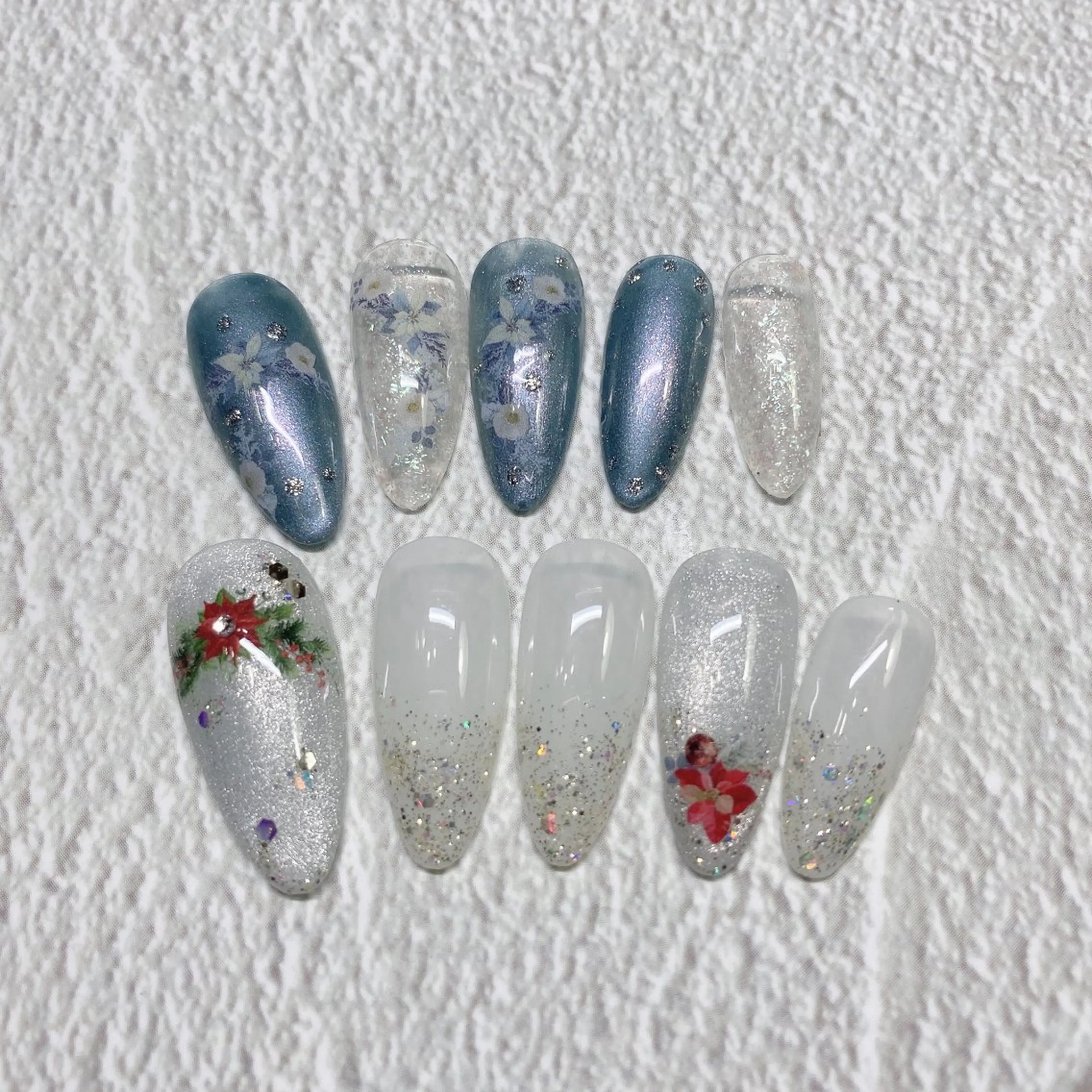 ネイル アートネイル 冬ネイル クリスマス Cleo クレオのネイルデザイン