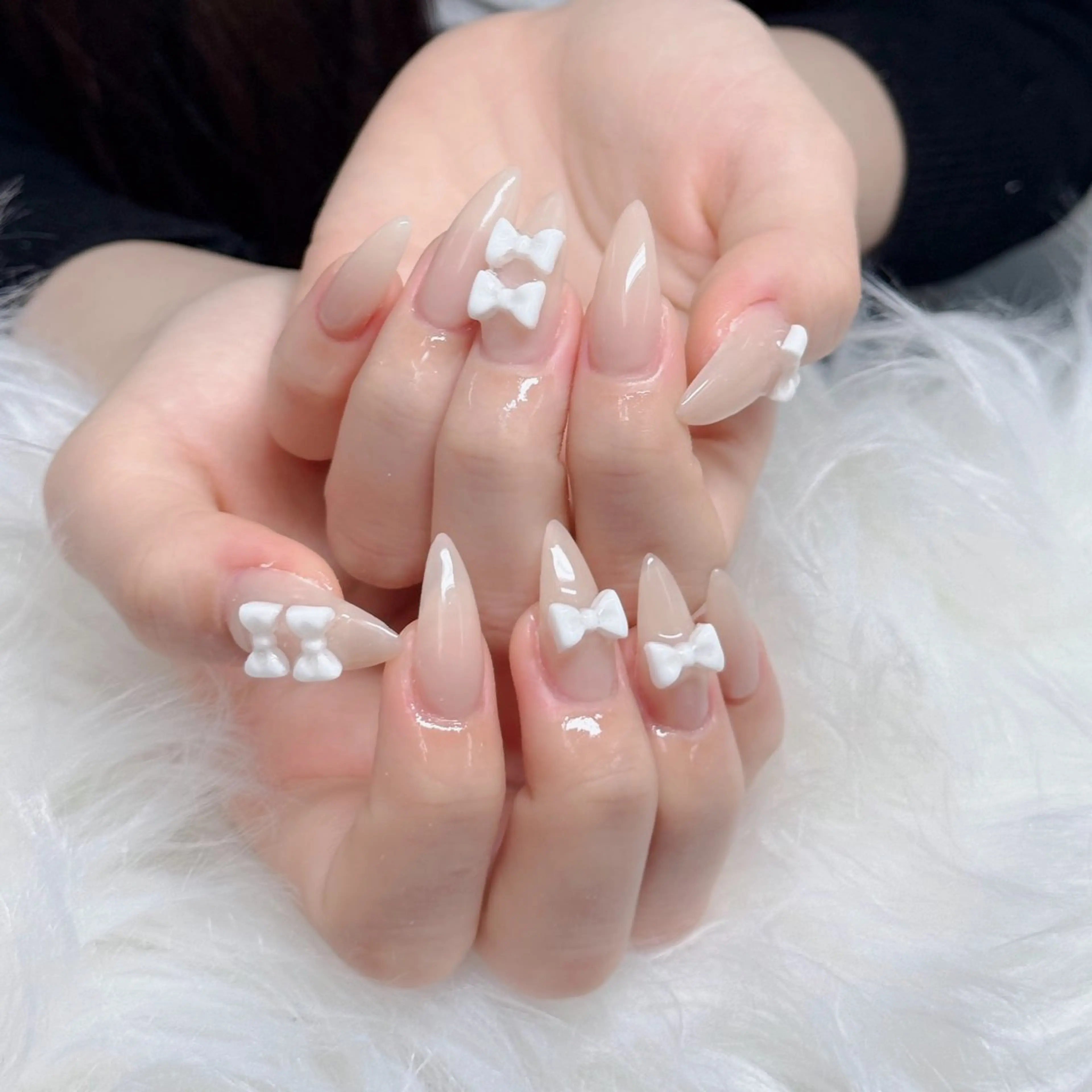 ネイル フットネイル フレンチネイル グラデーション 韓国ネイル ロングネイル ハンドネイル Hani Nail Salonのネイルデザイン