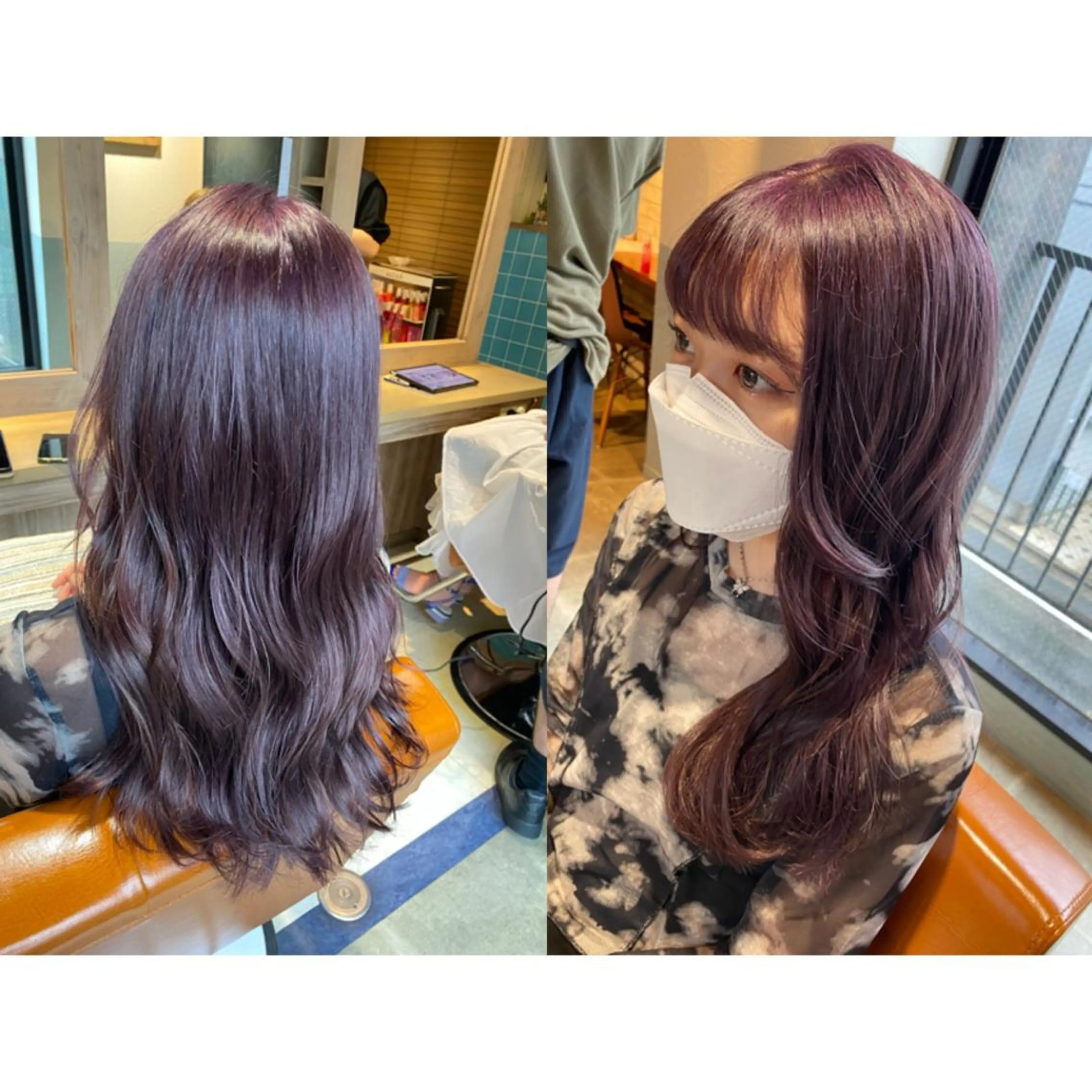 カラー ブリーチ ラベンダーカラー カット ヘアカラー トリートメント 🐻結んで可愛い hair EMI🐻のヘアスタイル