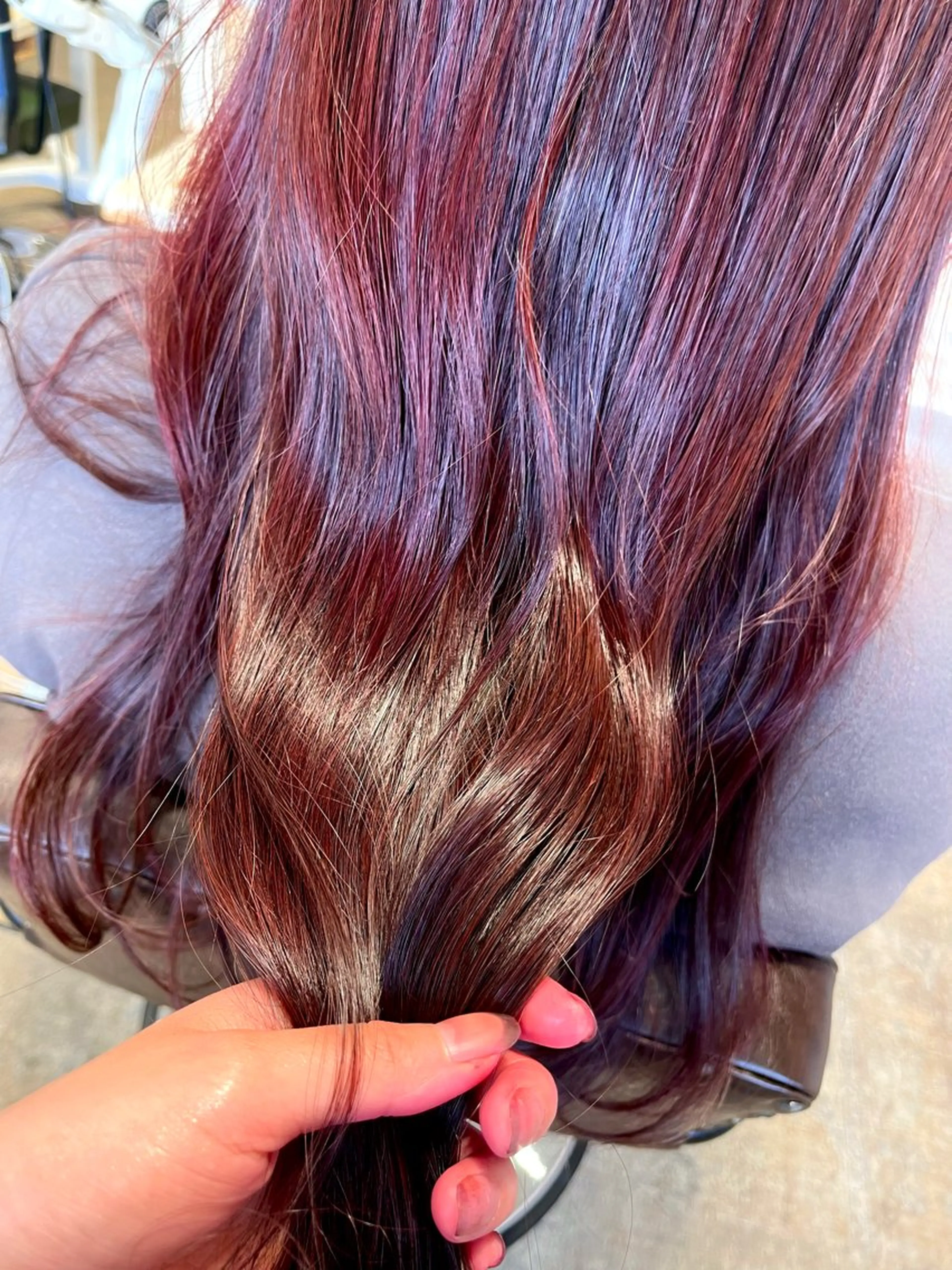 ロング カラー 高石 未唯のヘアスタイル