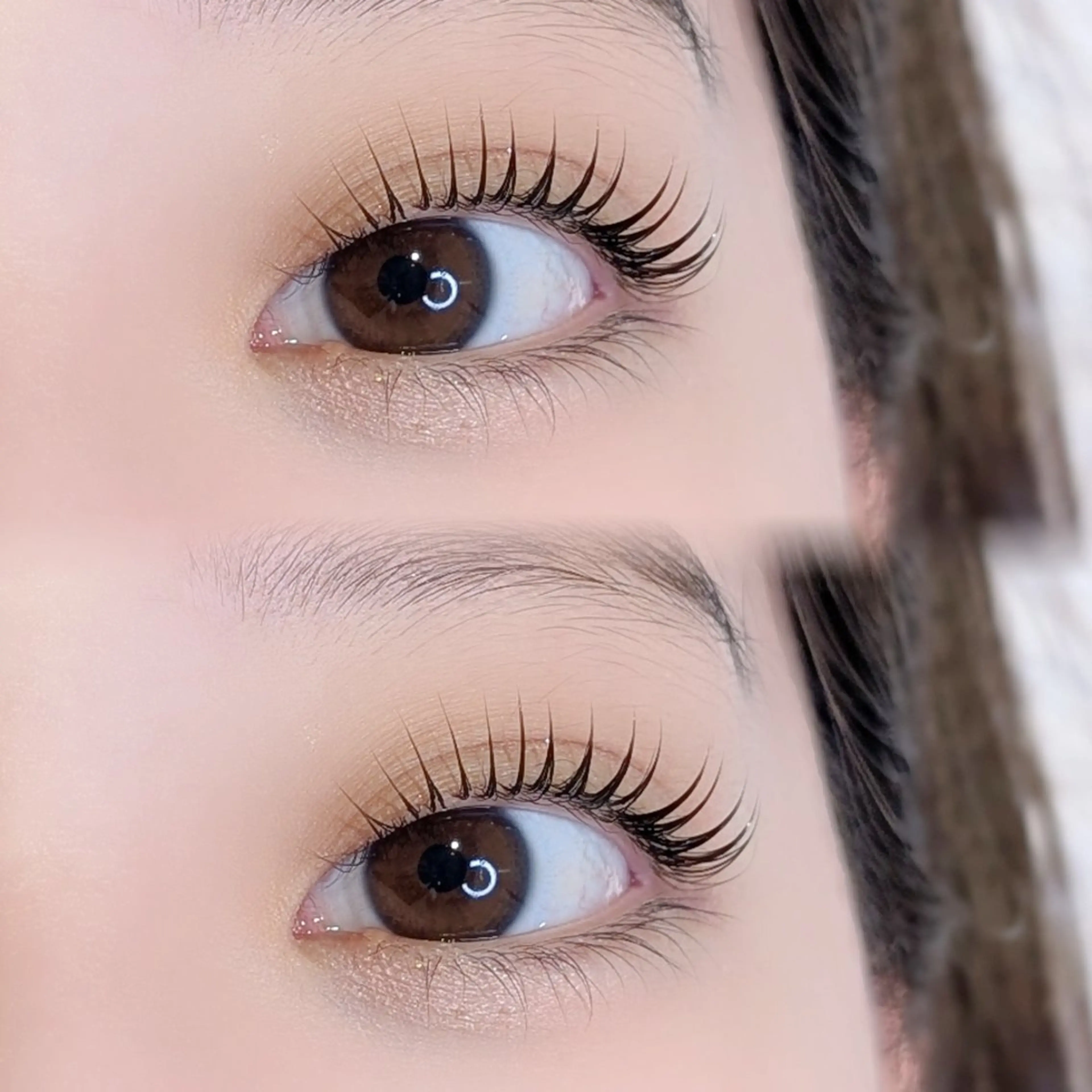 まつ毛パーマorパリジェ+眉毛wax(間引き、メイク付き)の写真