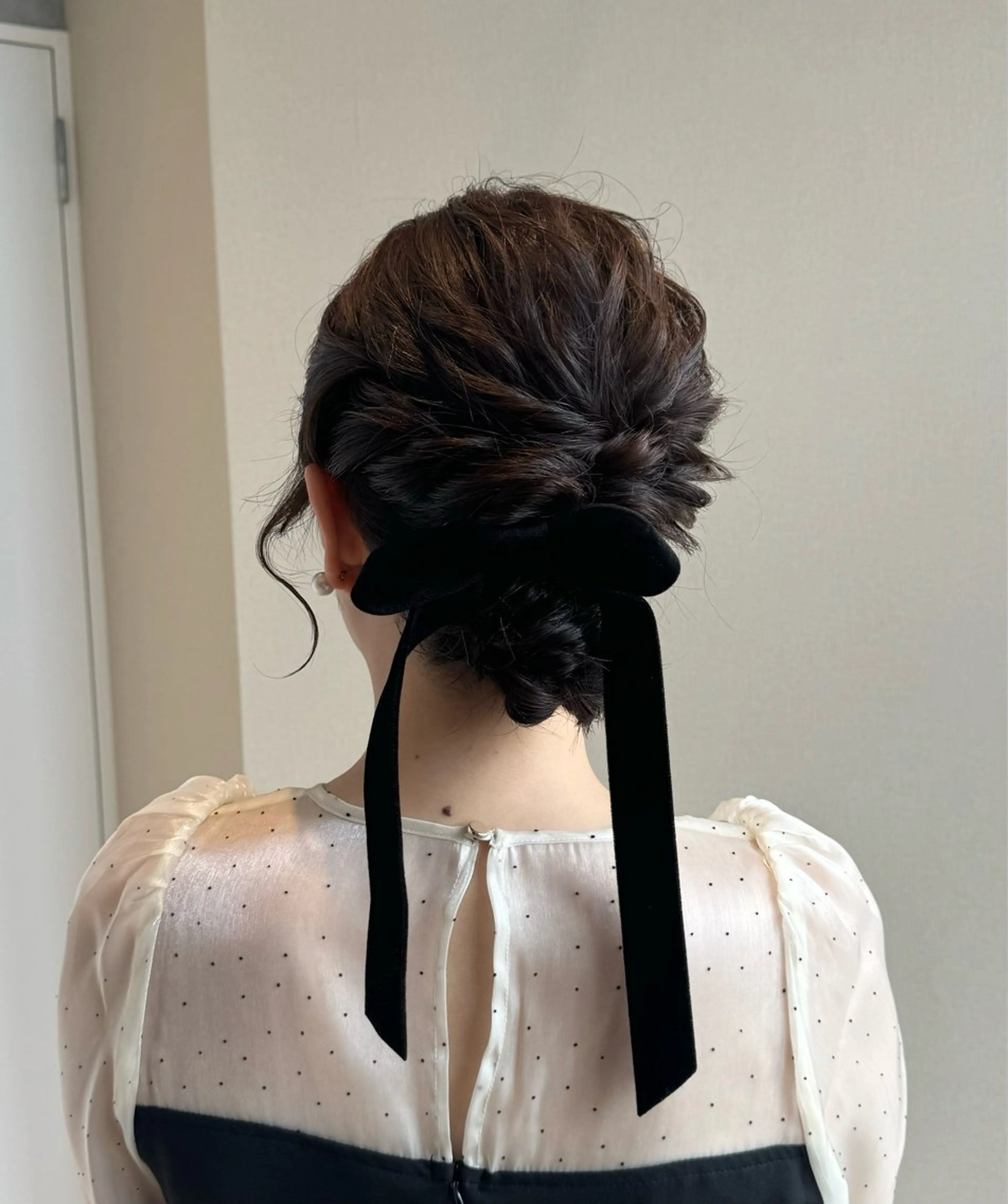 ヘアアレンジ ヘアセット 堀結香/顔まわり レイヤー/蒲生四丁目のヘアスタイル