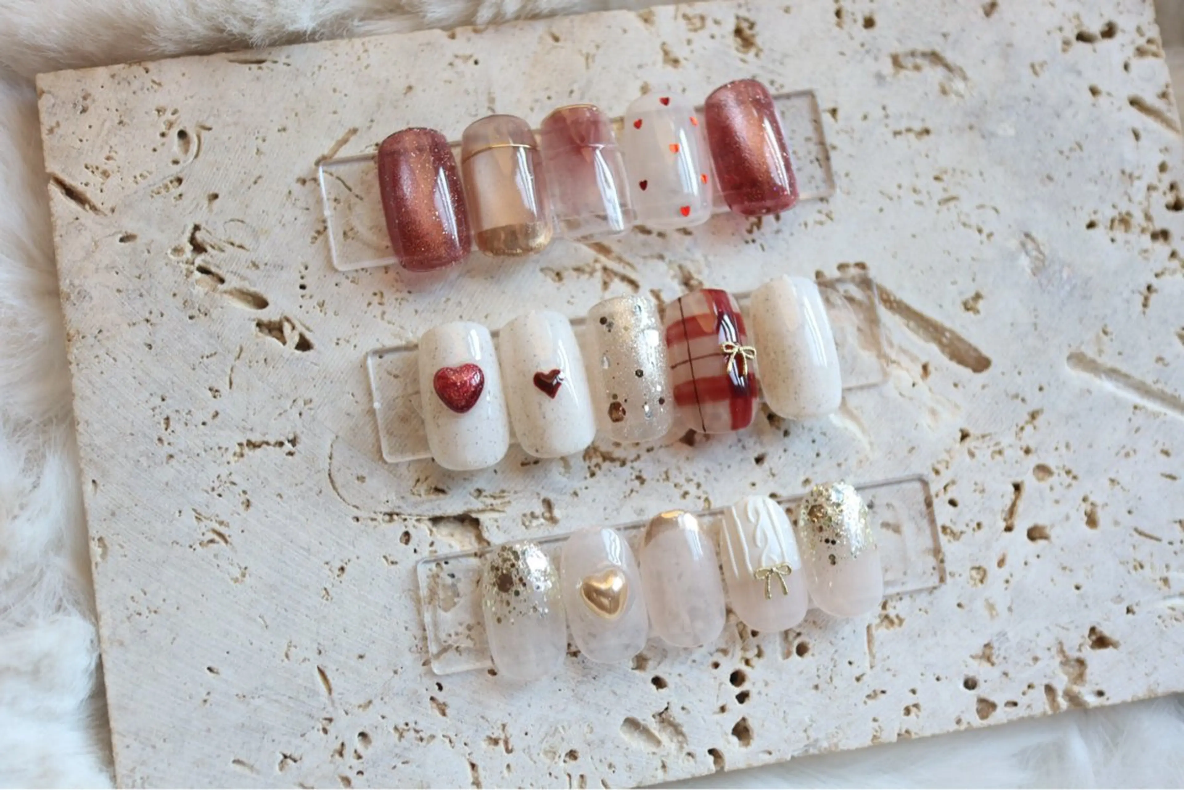 ネイル ハート バレンタイン nail salon moiのネイルデザイン