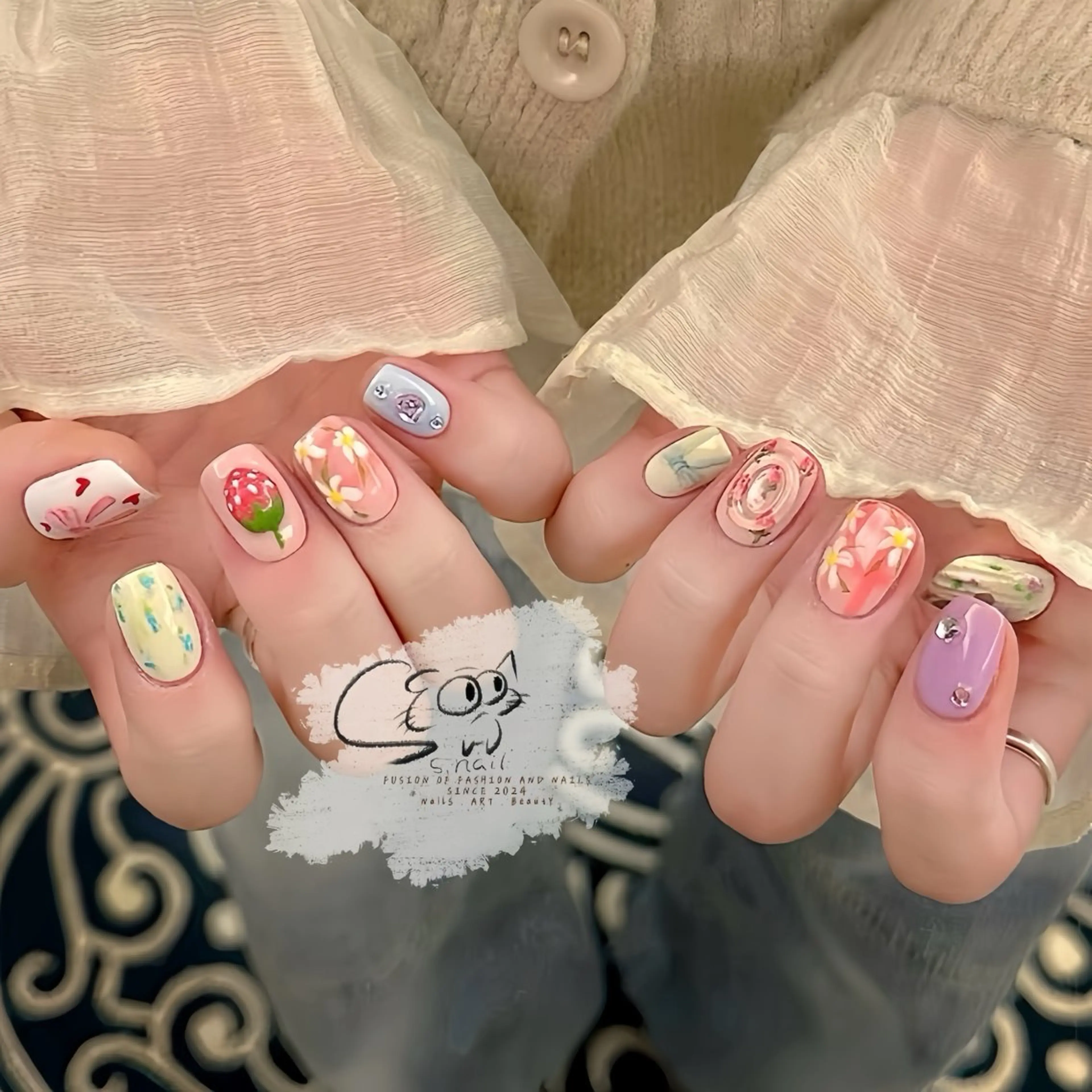 ネイル チークネイル フレンチネイル グラデーション マグネットネイル ワンカラーネイル S.nail _のネイルデザイン