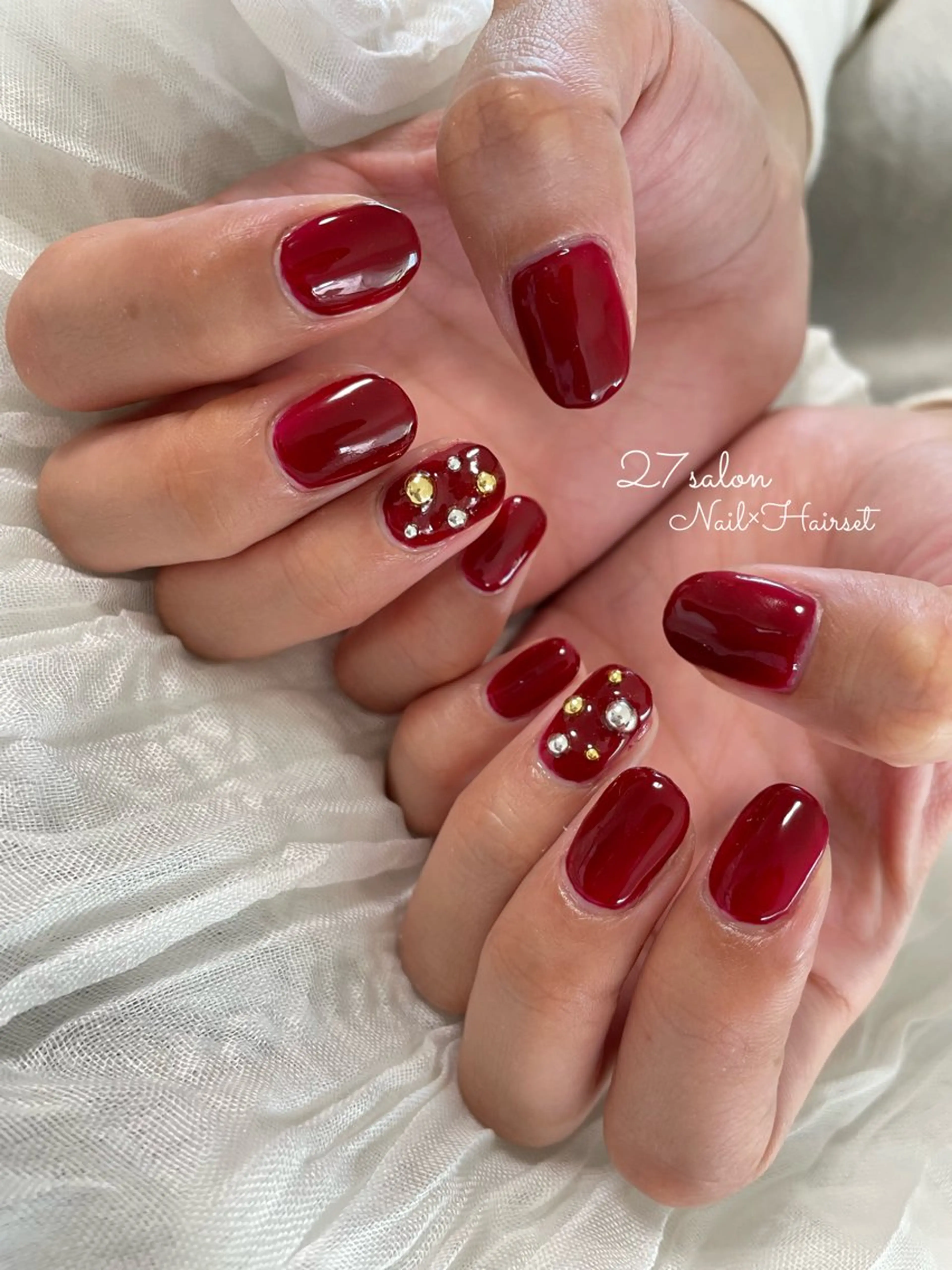 ネイル ボルドー 27salon yuinaのネイルデザイン