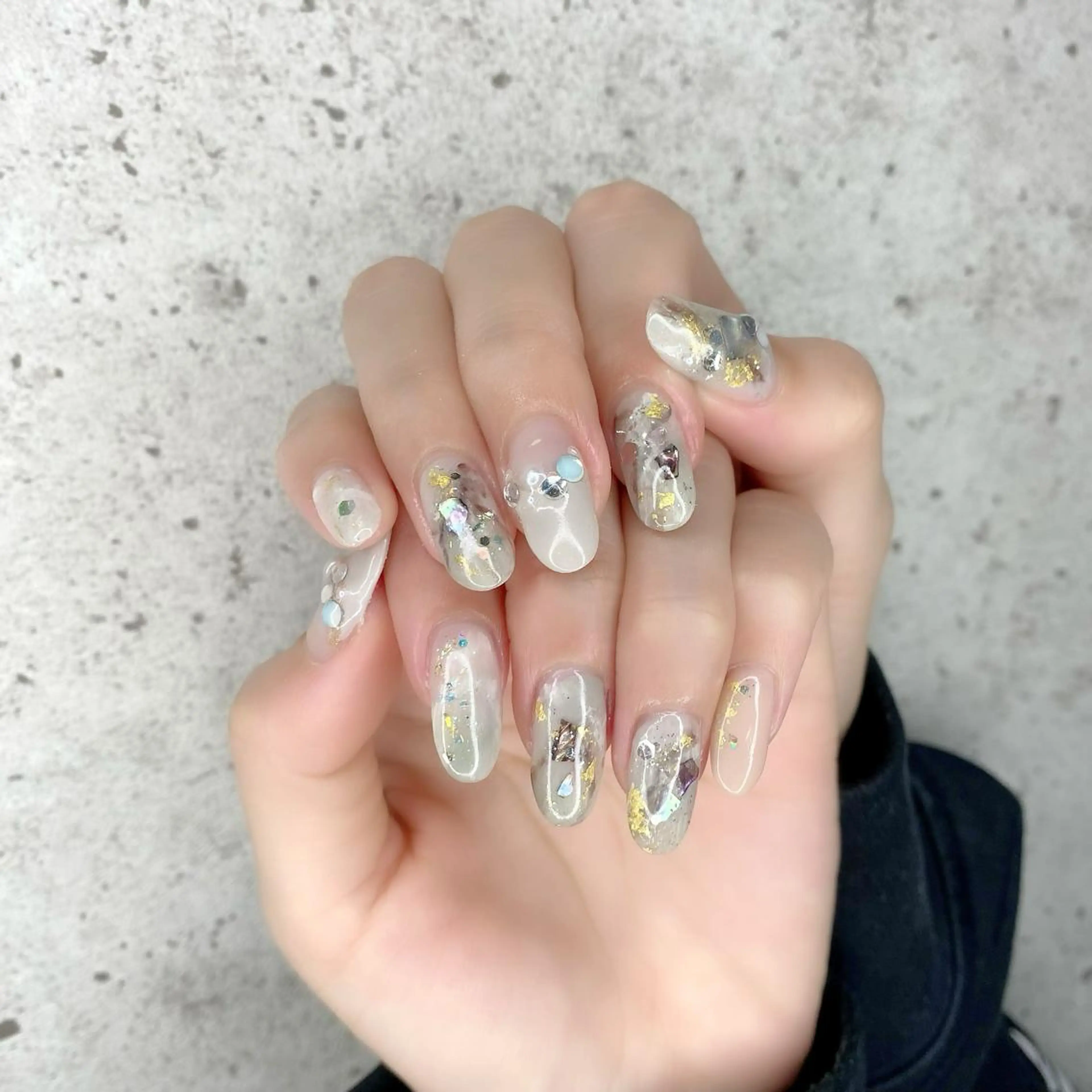 ロング カラー パーマ ヘアアレンジ メンズ キッズ ネイル マツエク・マツパ アートネイル 大理石ネイル(マーブル) ニュアンスネイル ニュアンスパーマ ハンドネイル Salon Ｋのネイルデザイン