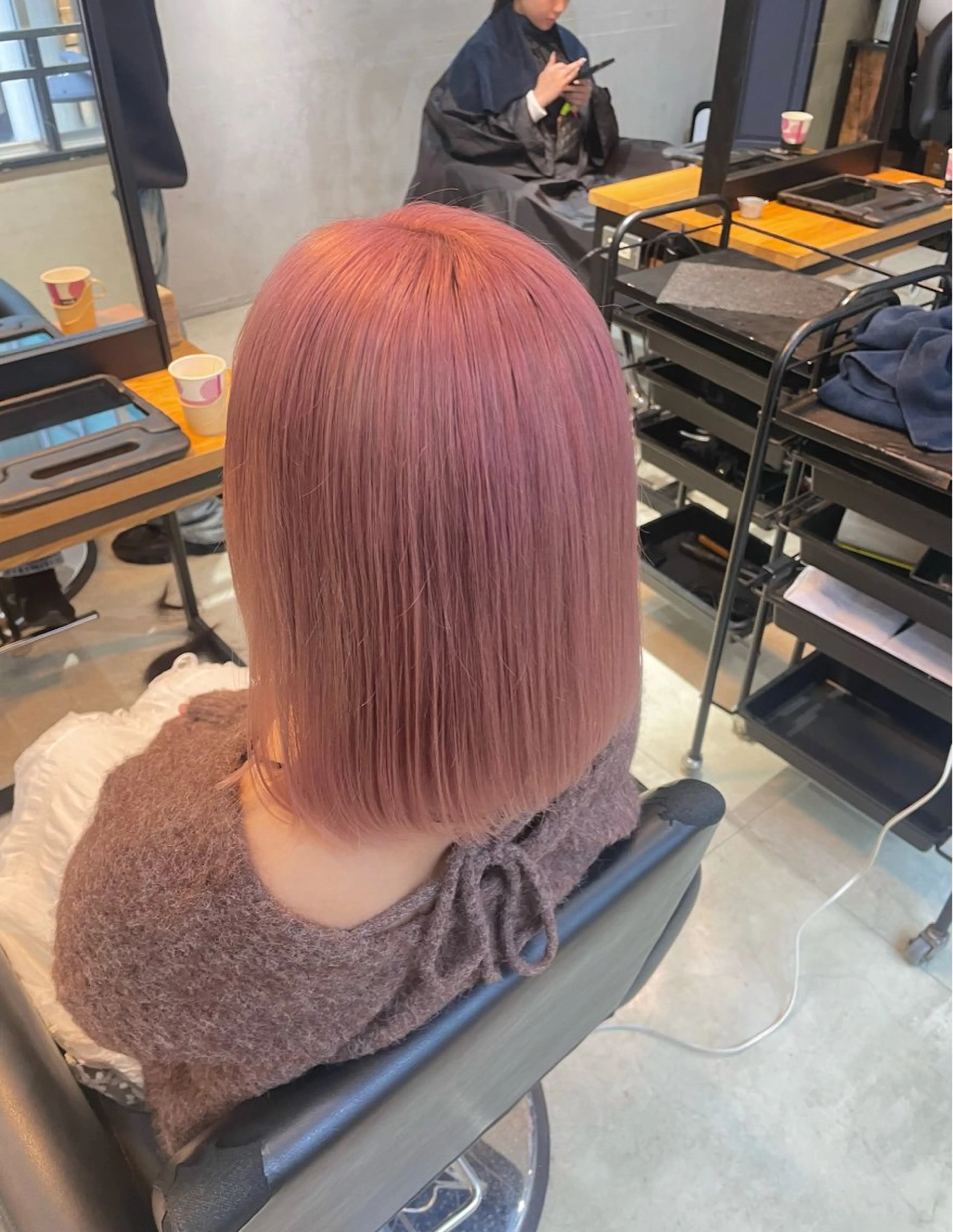 カラー ピンクカラー ヘアカラー トリートメント HAYATA/透明感 /派手髪/ケアブリのヘアスタイル