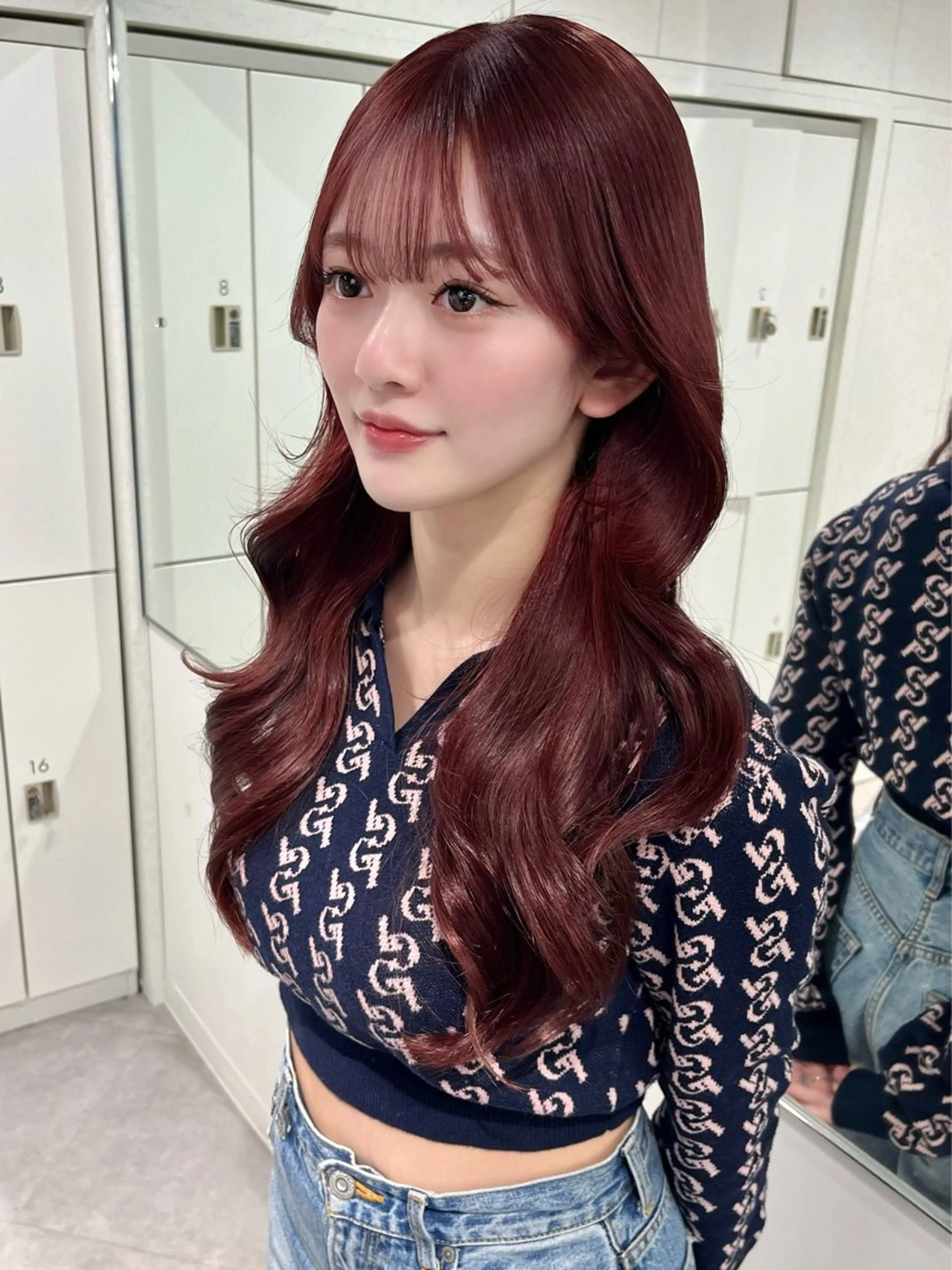 ロング カラー カット ヘアカラー トリートメント 韓国ハッシュカット/ 新宿/髪質改善/岡崎のヘアスタイル