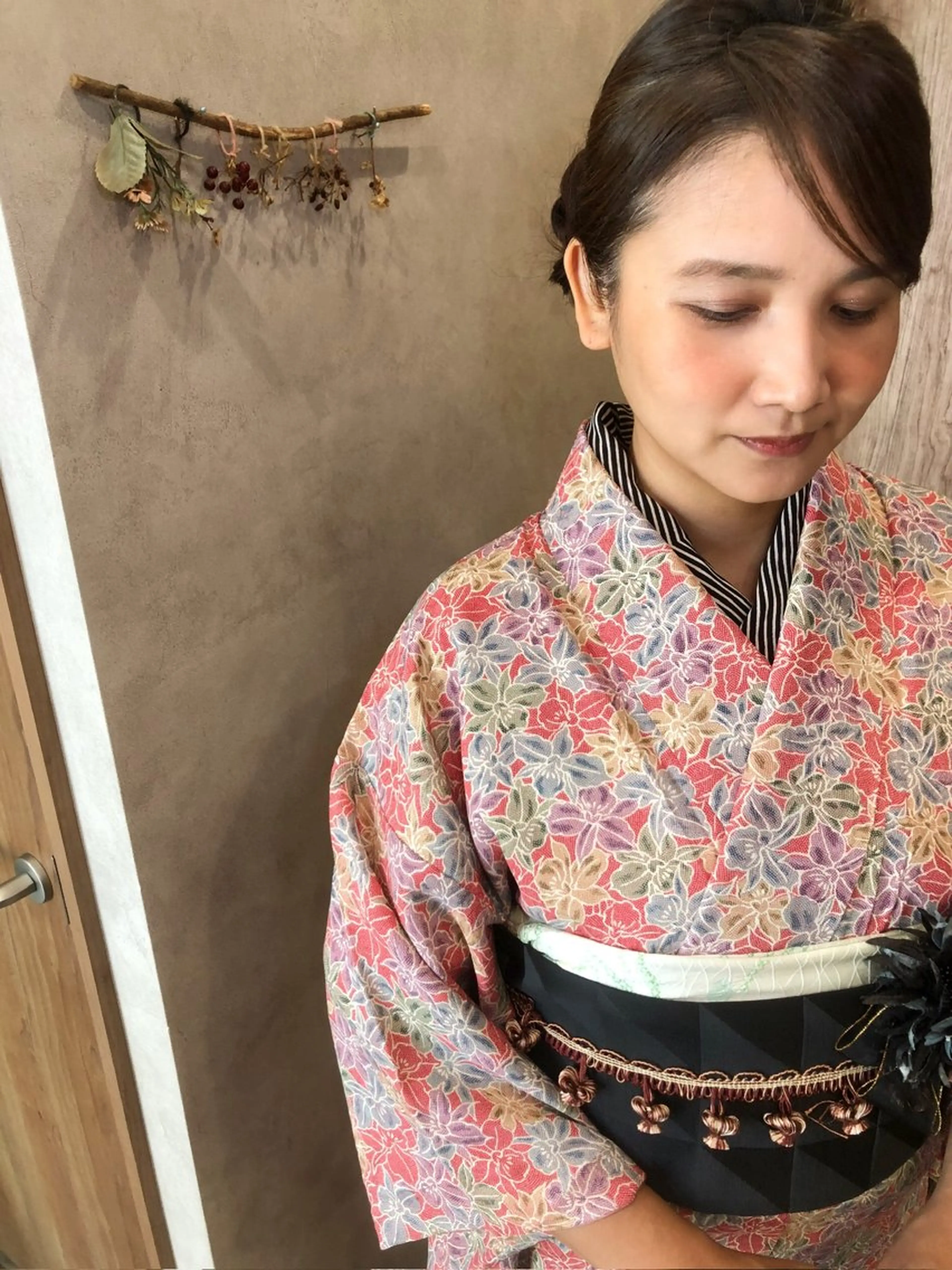 ヘアアレンジ 着物ヘア 野咲き 美容室のマツエク・マツパデザイン