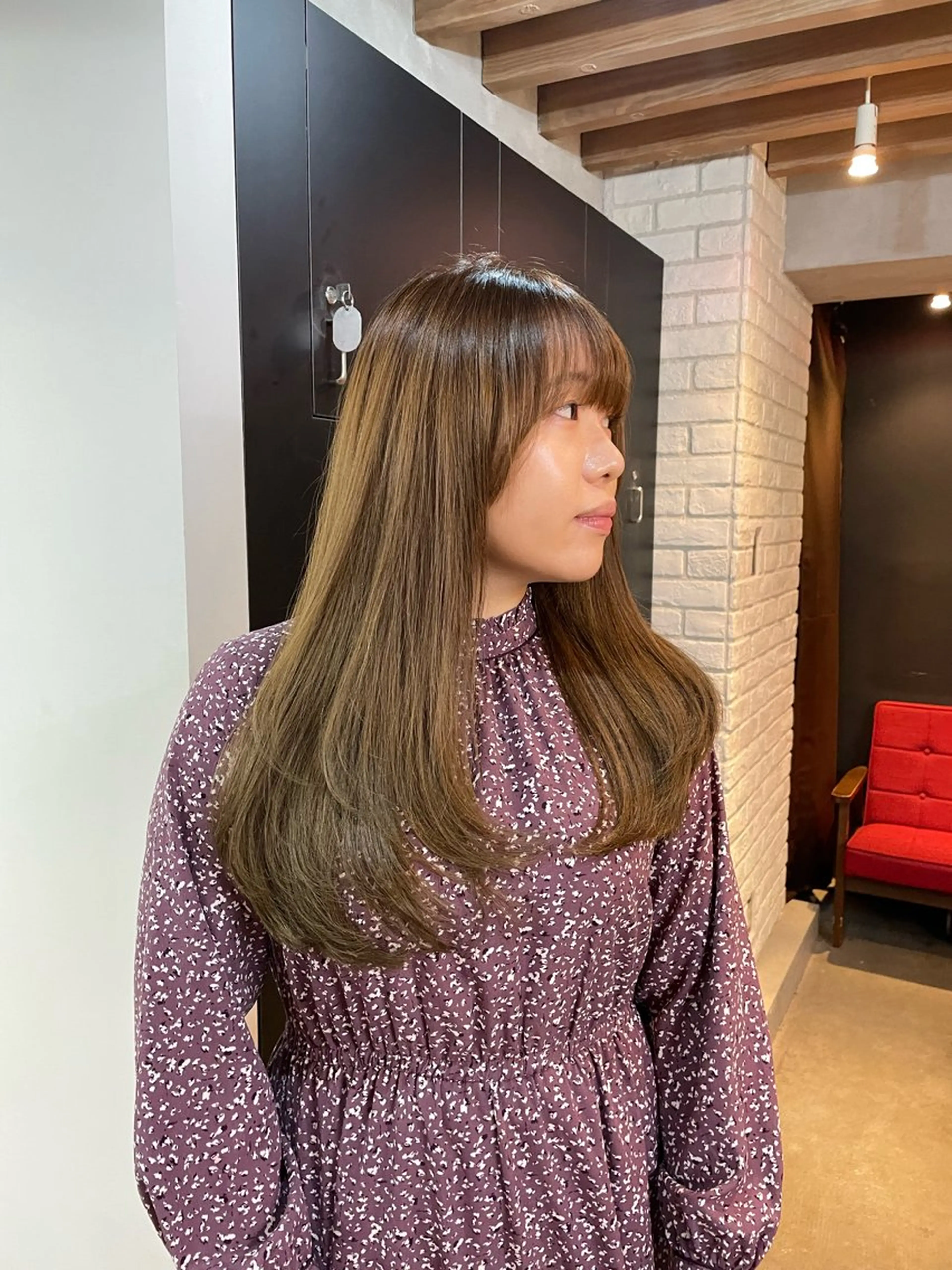 ロング 横山 奈央のヘアスタイル
