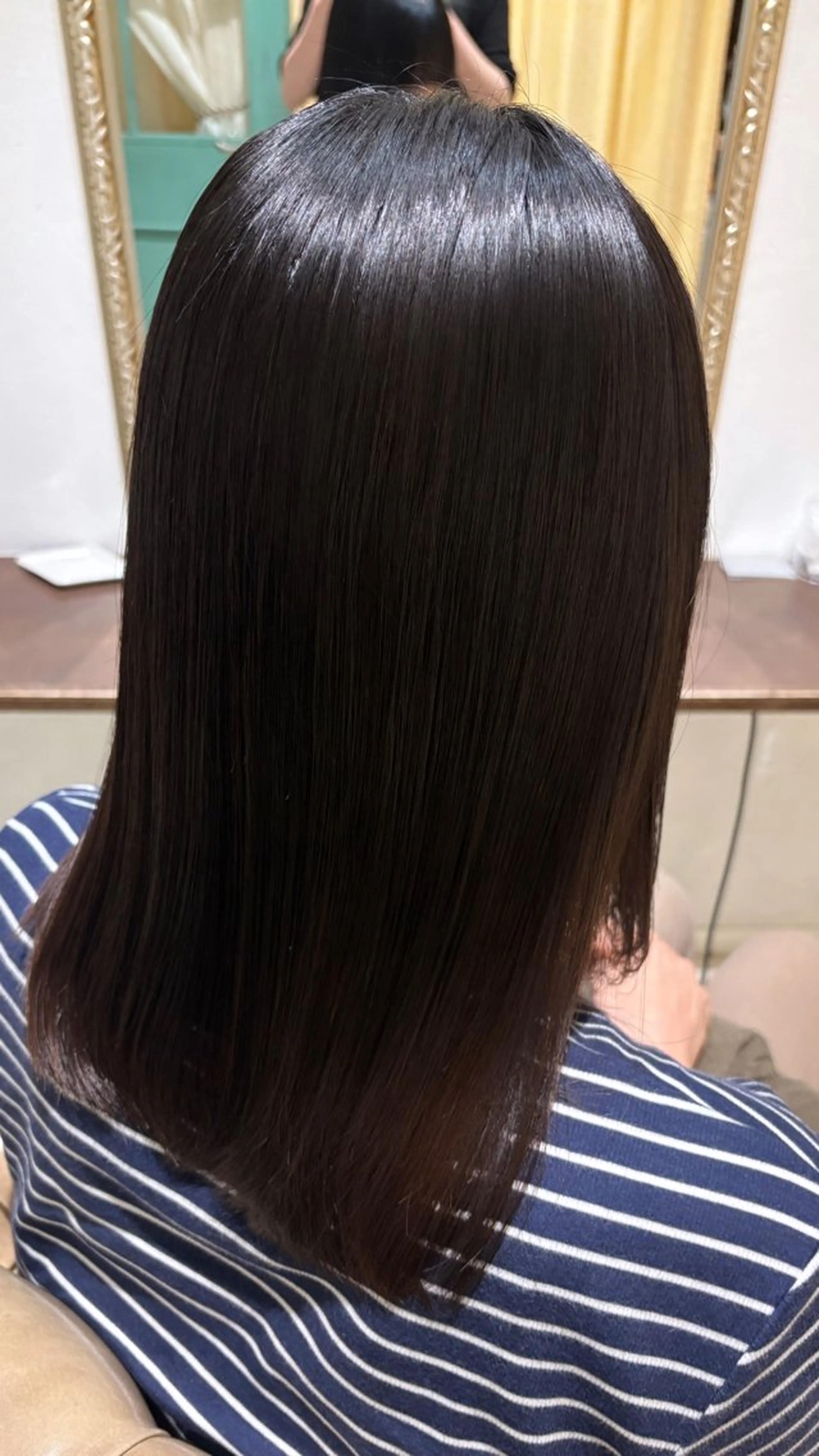 ミディアム パーマ カット 縮毛矯正 トリートメント なぎさ 🎀 / 透明感カラー/心斎橋のヘアスタイル