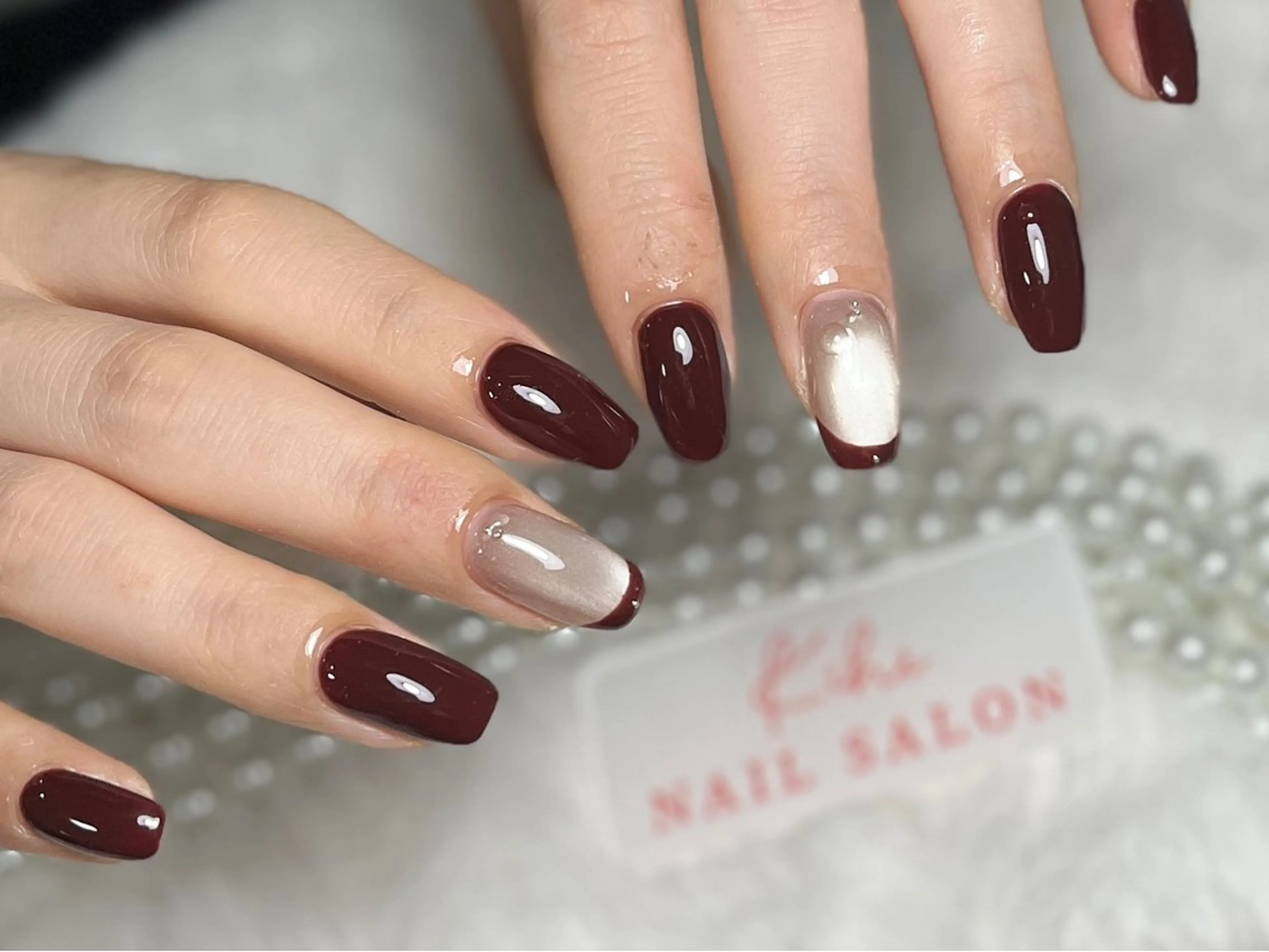 ネイル ハンドネイル フットネイル ユリ🎀長さだし/ パラジェル/持ち込みのネイルデザイン